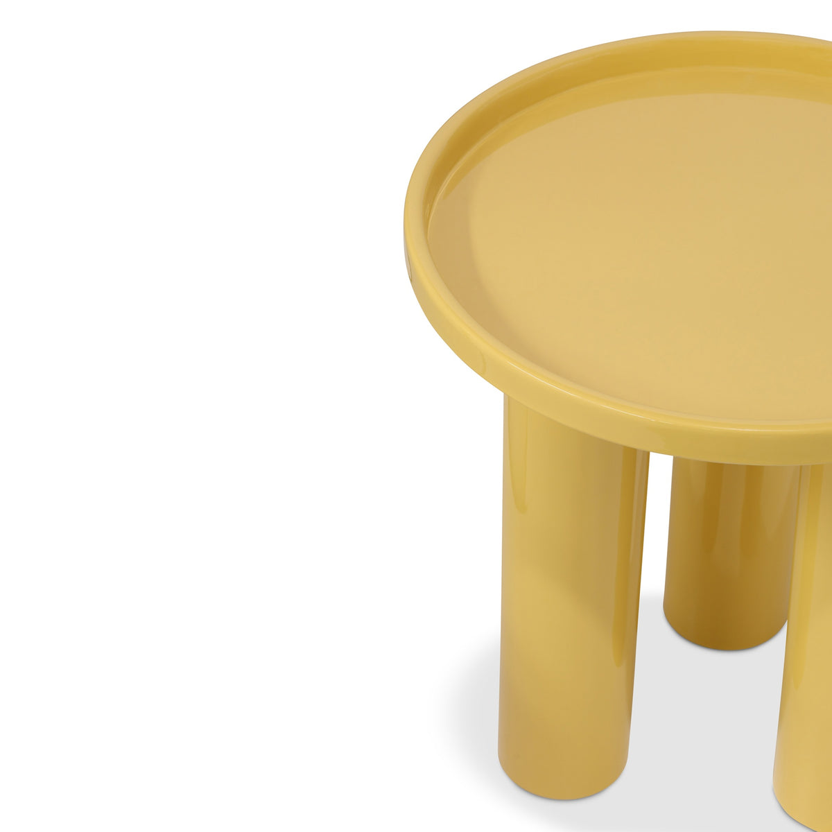 Sofia Enamel End Table Yellow Ochre by Urbia - detail 4