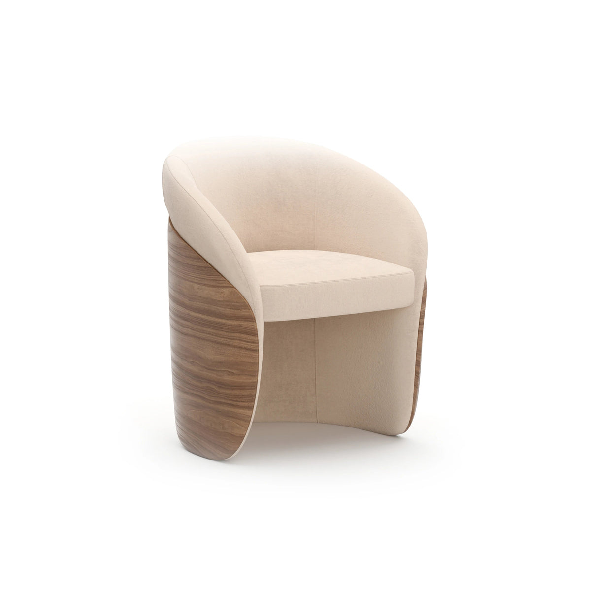 Fleur Wood Back Dining Chair Porcini 25" by Caracole - view 6