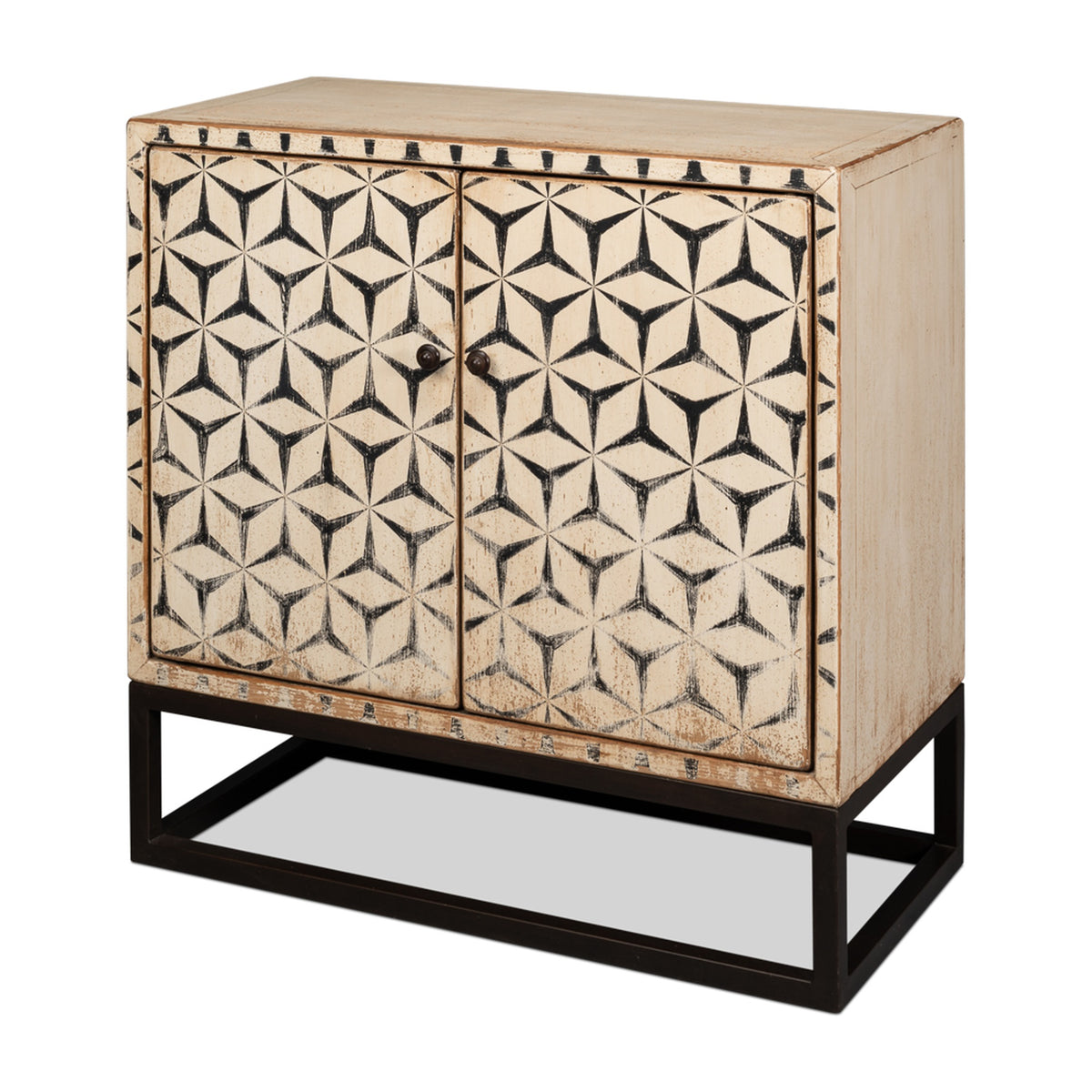 Marrakesh Black Painted Sideboard by Sarreid Ltd