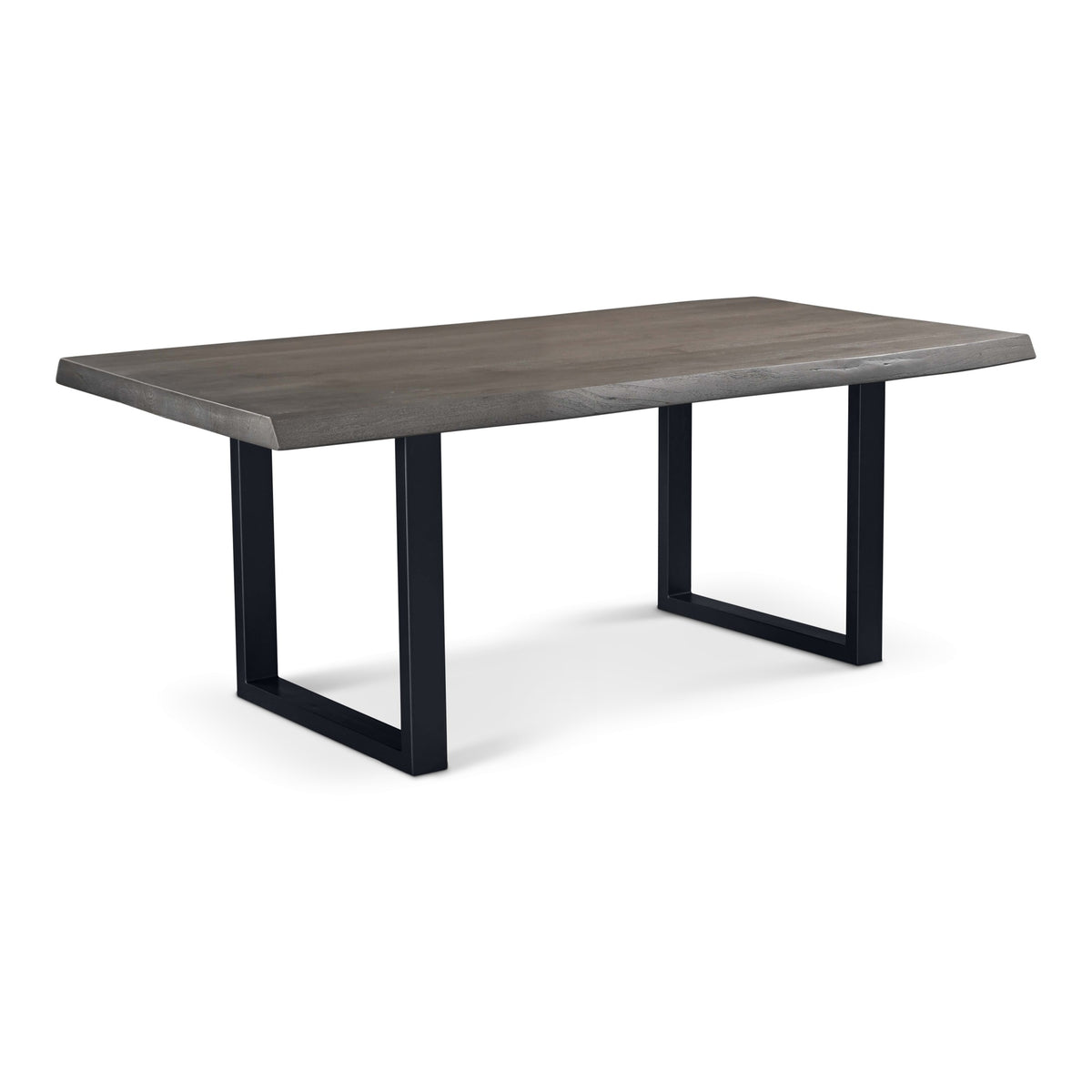 Brooks Dining Table U Base 40" x 79" Sandblasted Grey Top - Black Base by Urbia - detail 2