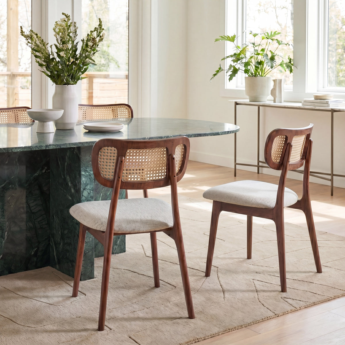 Claudia Cane Dining Chair Nogal, Harvest Natural, Natural Cane by Urbia - detail 6