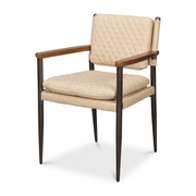 The Harley Chair, Cappuccino White Lthr by Sarreid Ltd