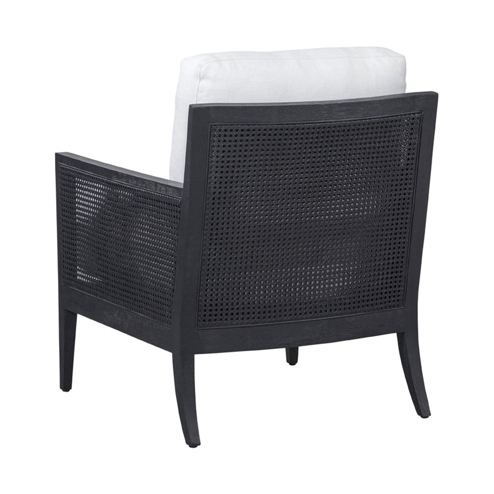 Bakersfield Chair in Bergamo Vanilla in Black (Performance Fabric)