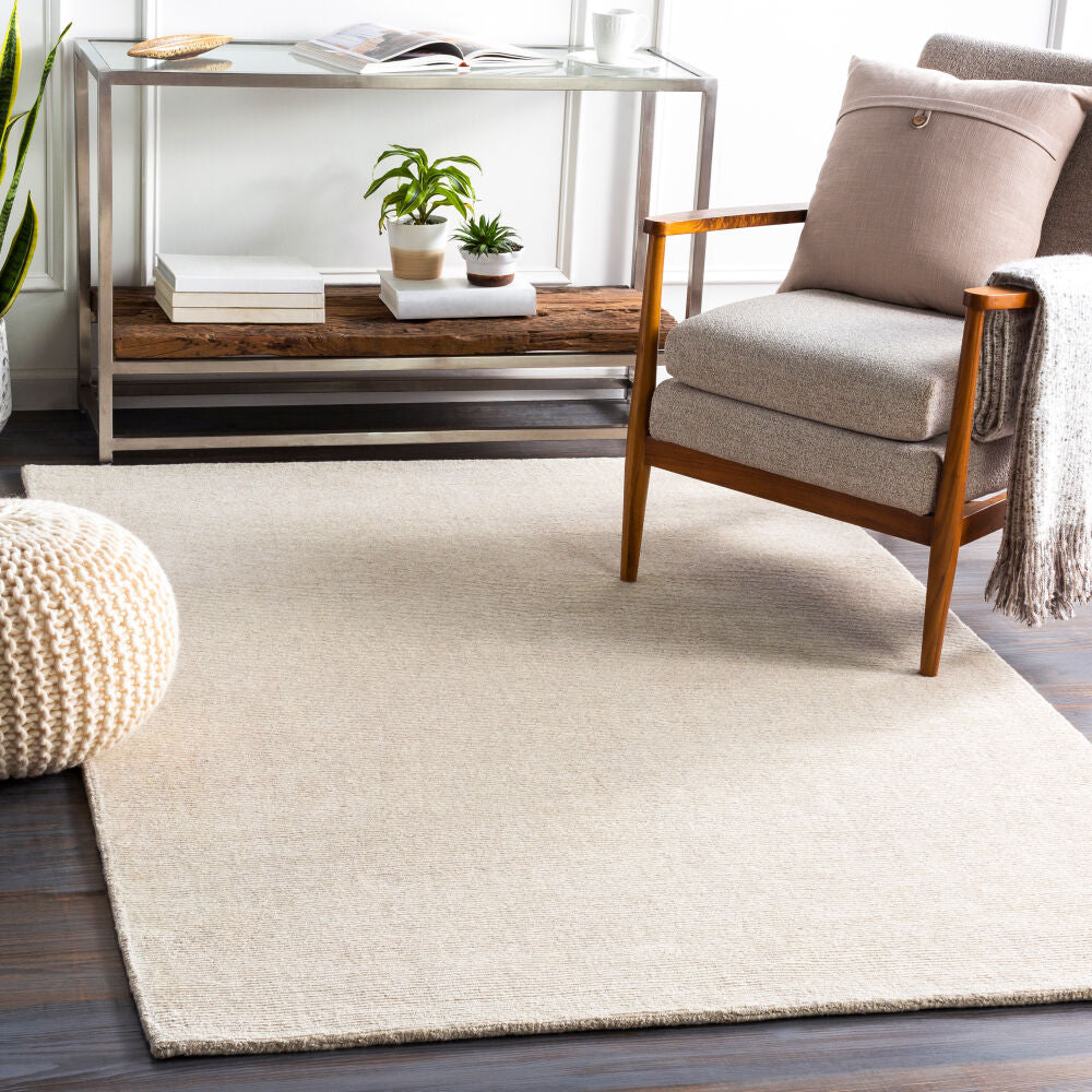 Bari Ivory Handmade Rug - roomscene