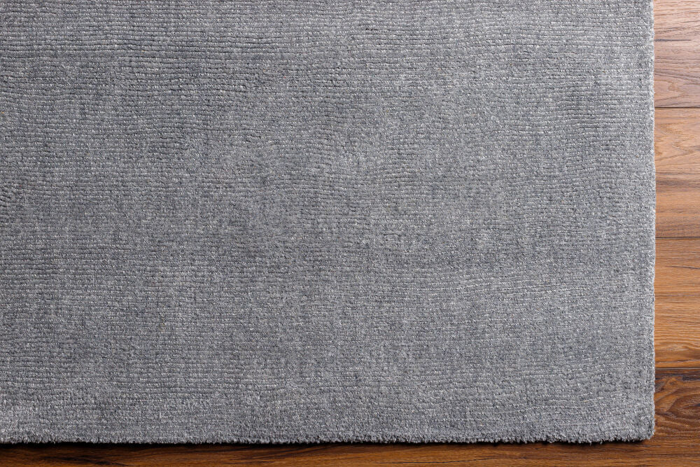 Bari Gray Handmade Rug - overhead