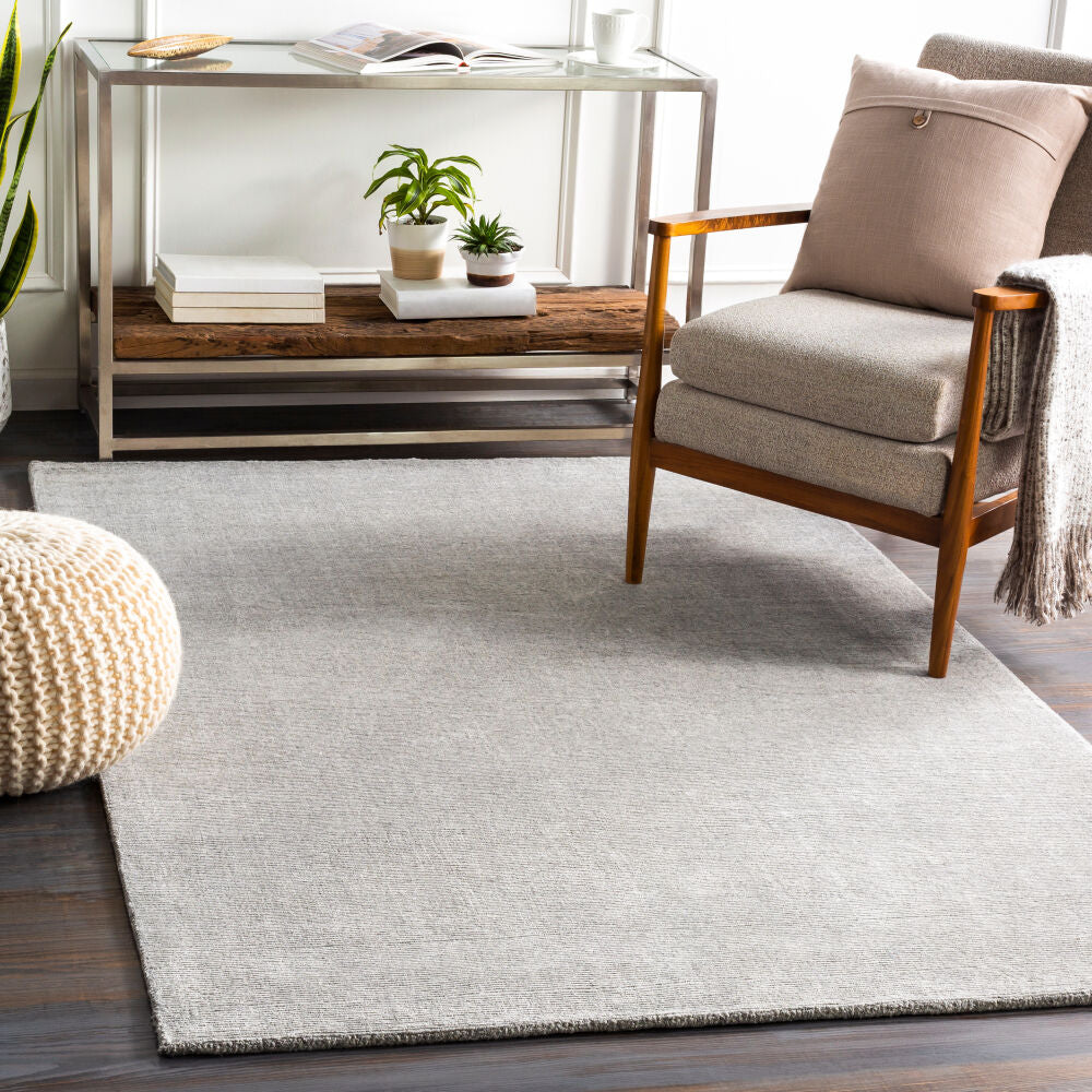 Bari Gray Handmade Rug - roomscene