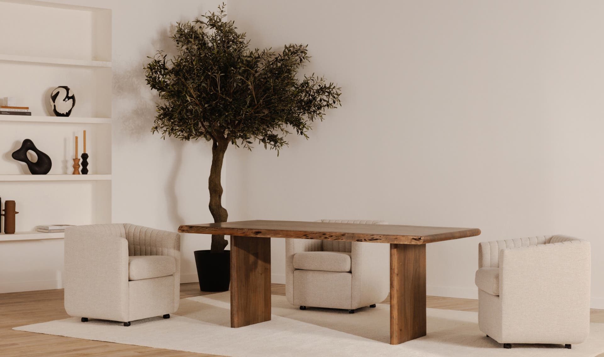 Lila Large Dining Table Brown by Moe's Home Collection - view 7