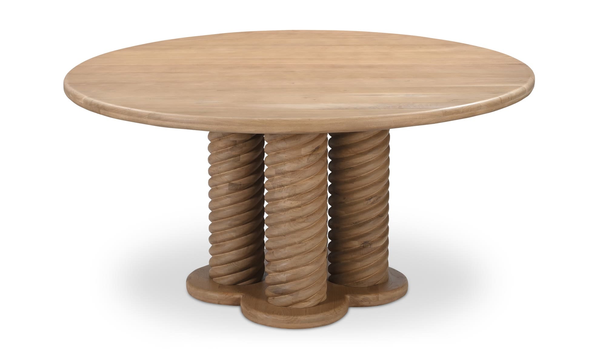 Treccia Round Dining Table Oak by Moe's Home Collection - view 10