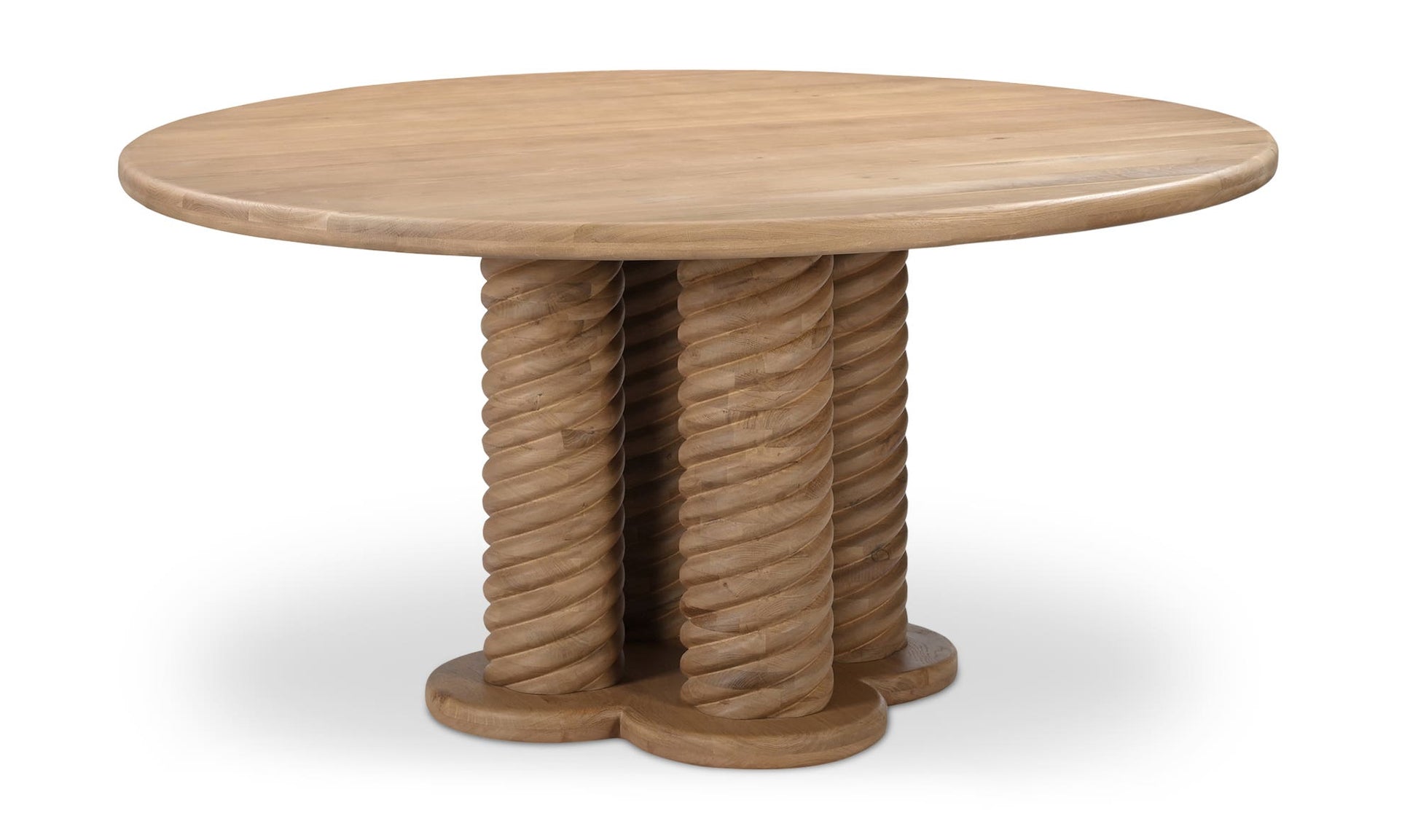 Treccia Round Dining Table Oak by Moe's Home Collection - view 11