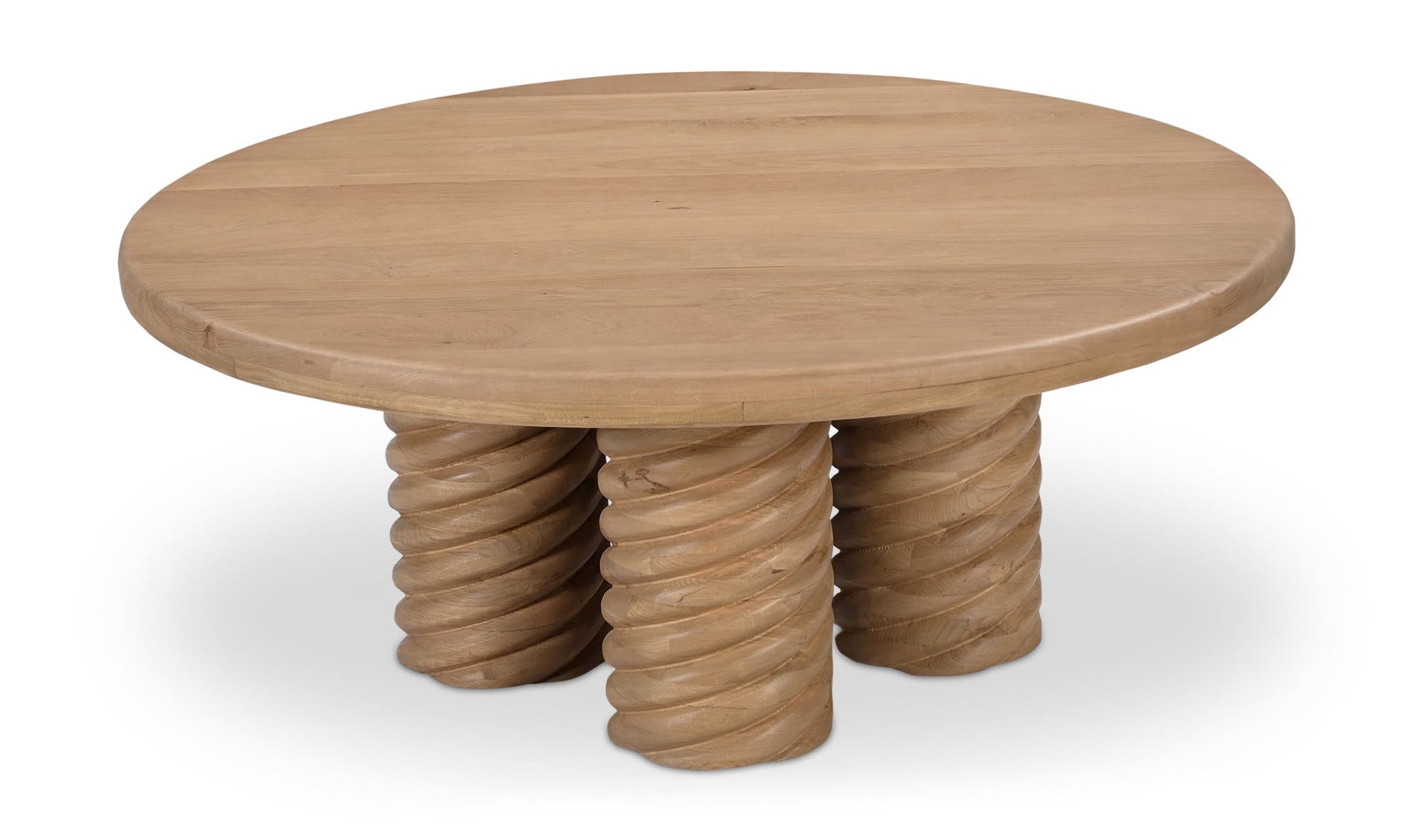 Treccia Round Coffee Table Oak by Moe's Home Collection - view 12