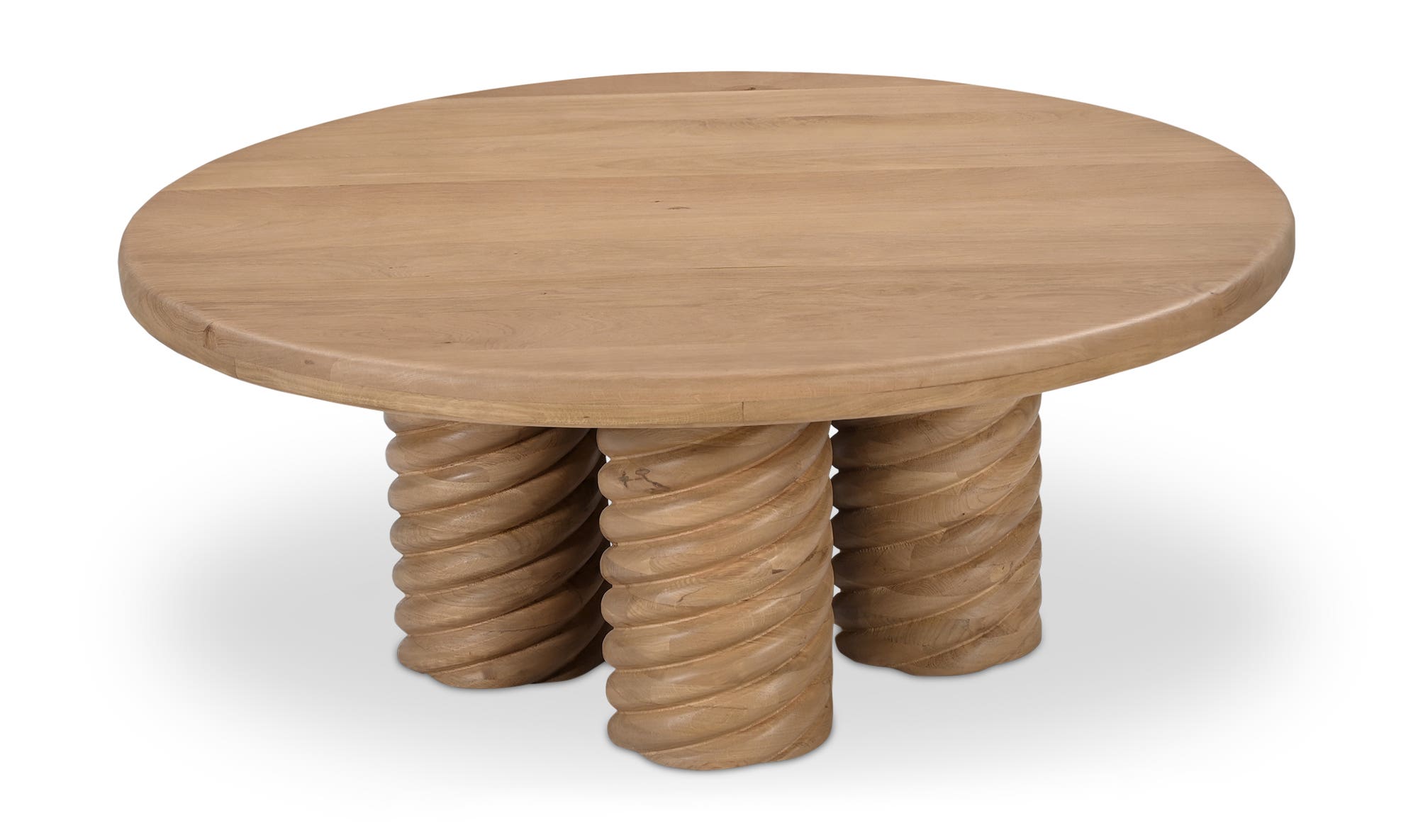 Treccia Round Coffee Table Oak by Moe's Home Collection - view 12