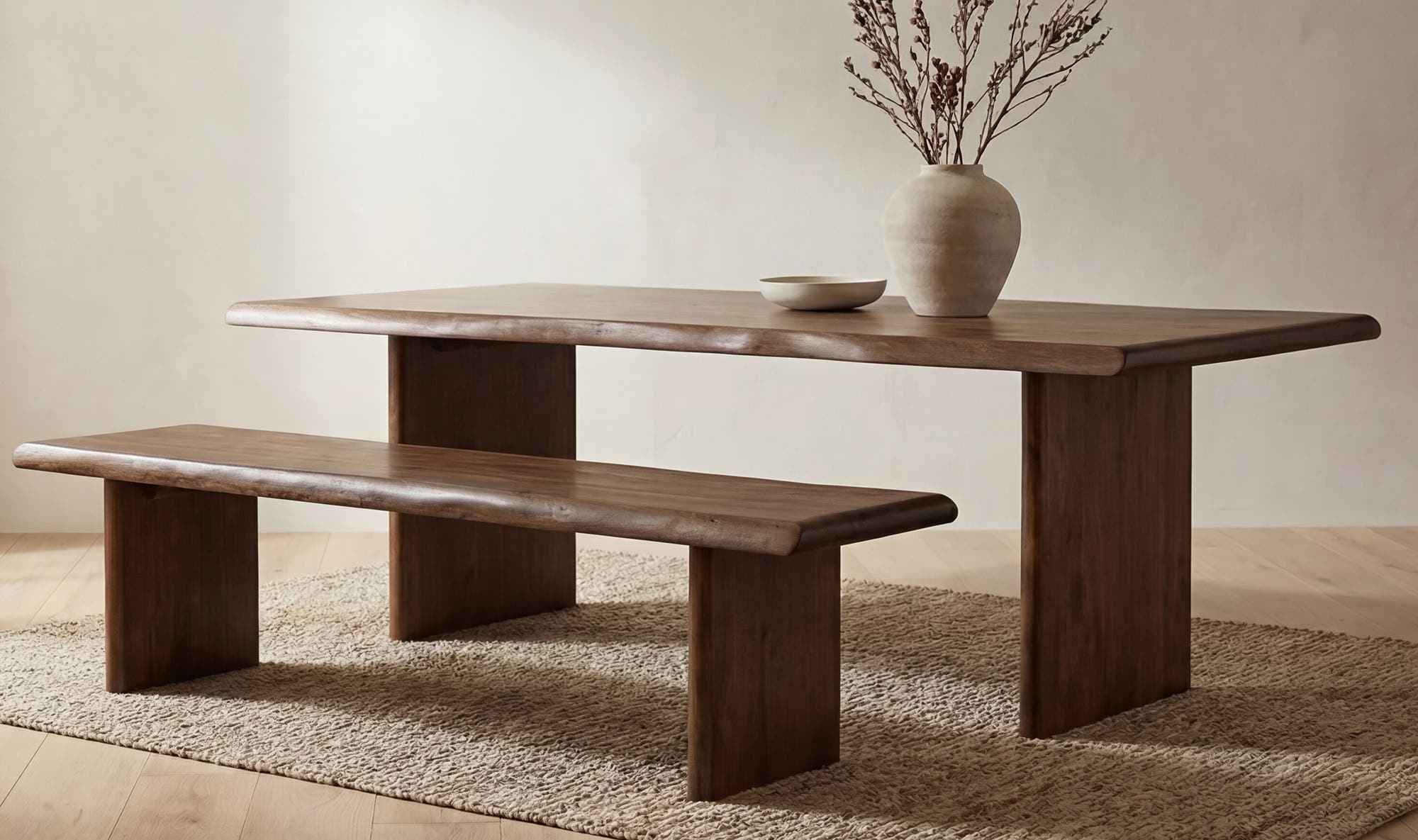 Lila Dining Bench Large Brown by Moe's Home Collection - view 5
