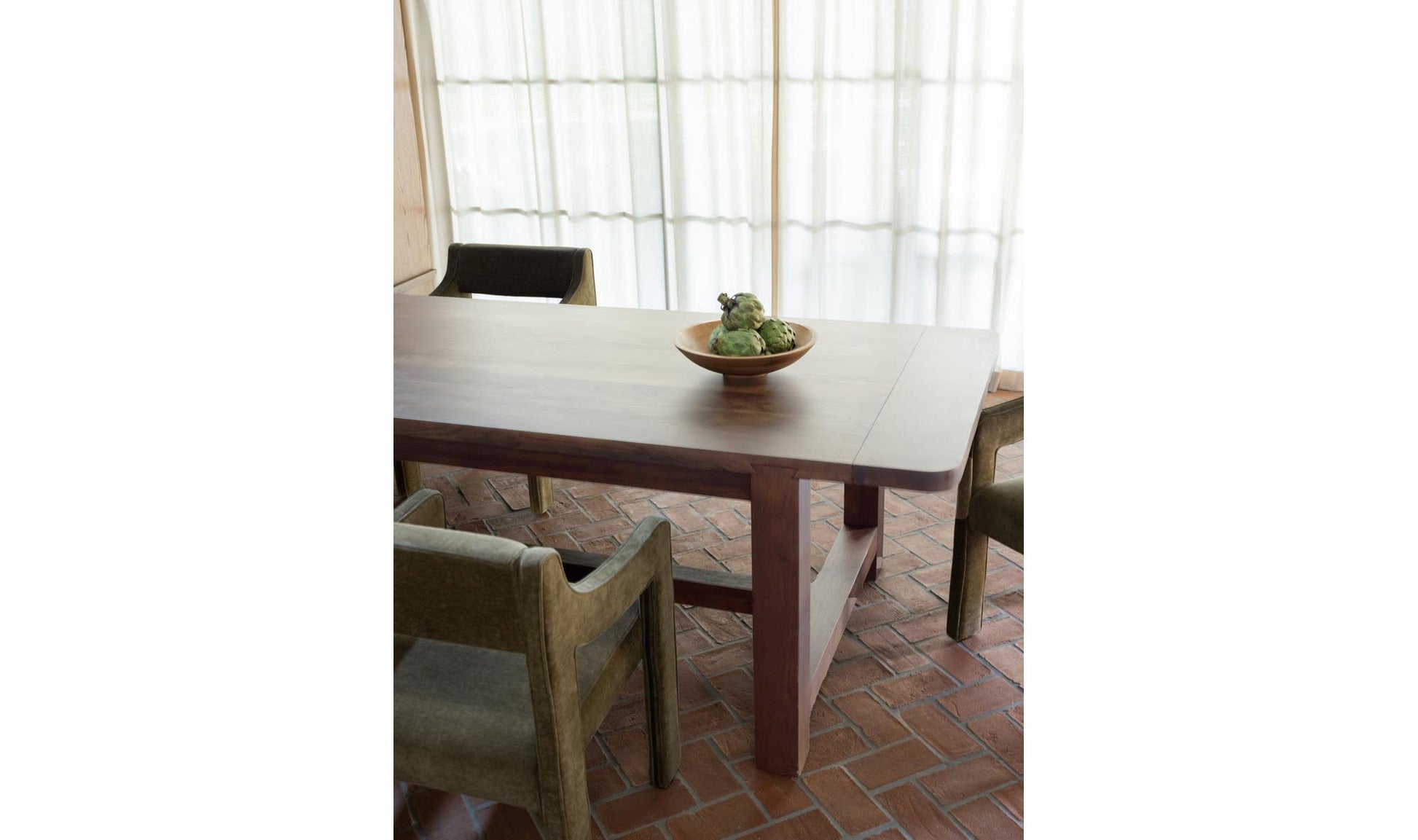 Wilson Dining Table Large Warm Brown by Moe's Home Collection - view 6