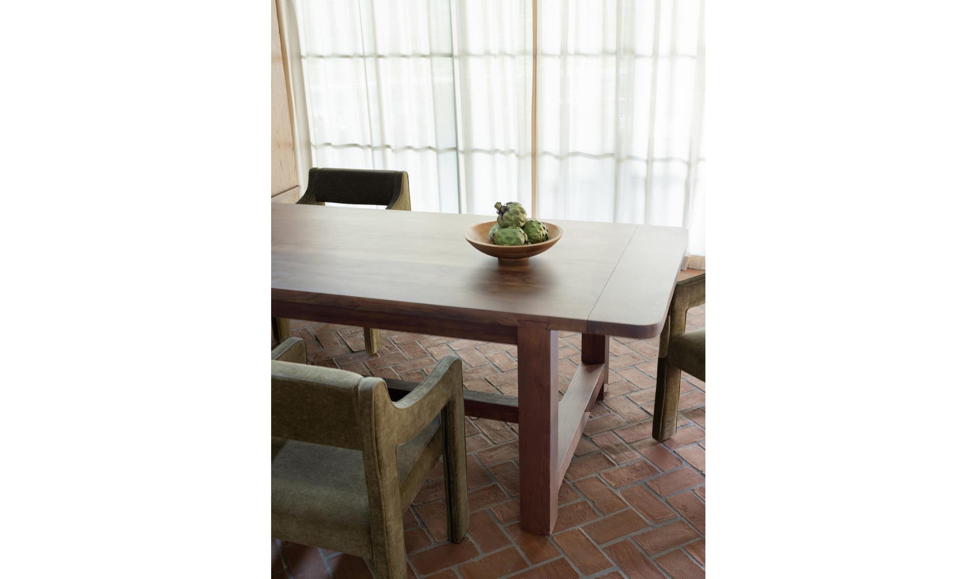 Wilson Dining Table Large Warm Brown by Moe's Home Collection - view 6