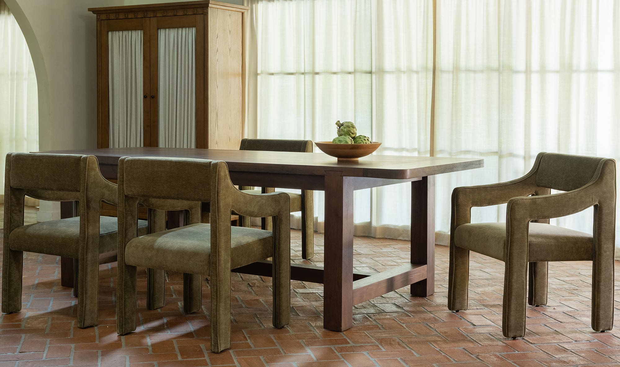 Wilson Dining Table Small Warm Brown by Moe's Home Collection - view 5
