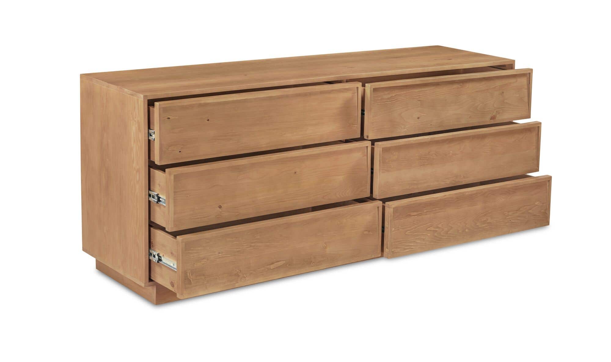 Hudson 6 Drawer Dresser Natural by Moe's Home Collection - view 6
