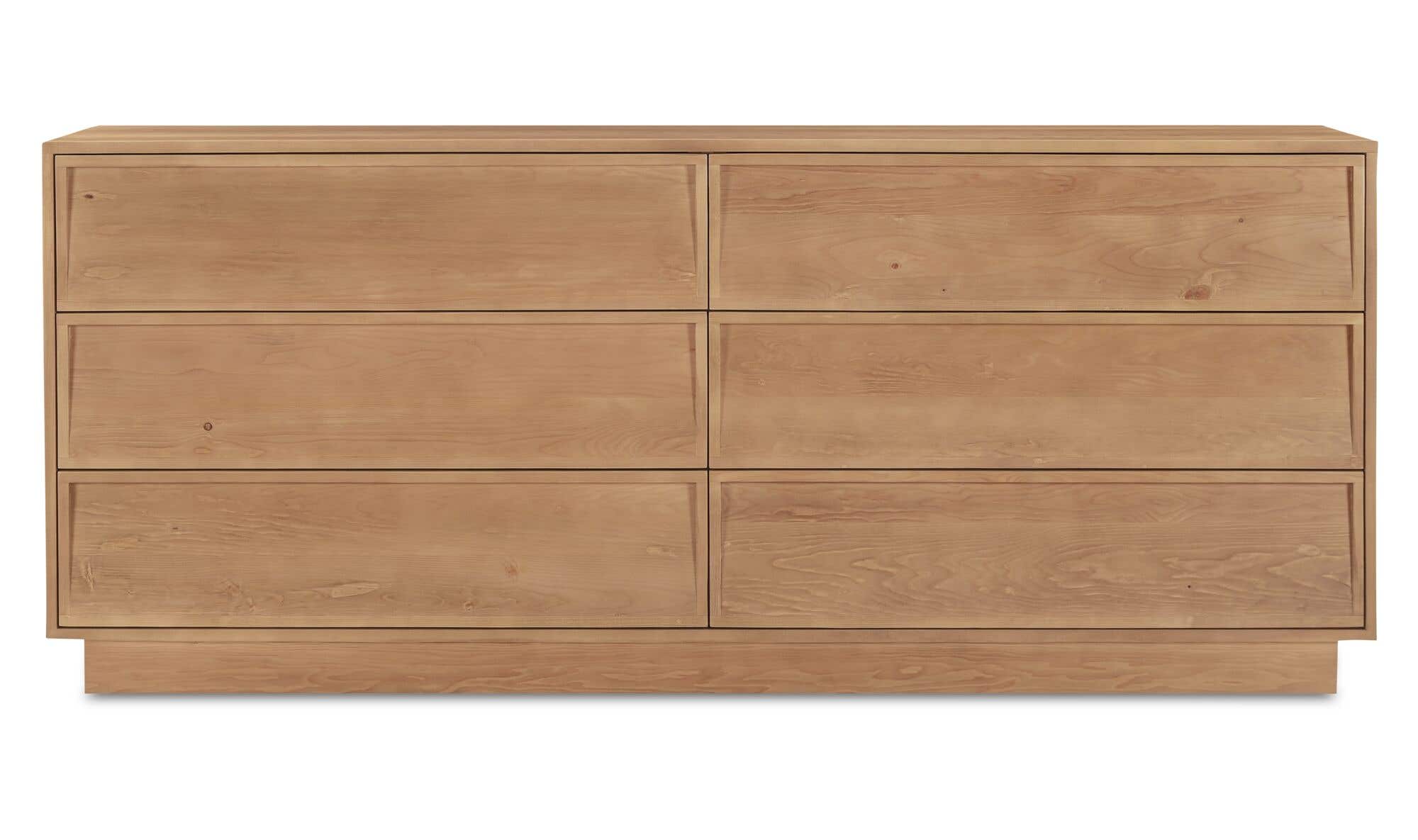 Hudson 6 Drawer Dresser Natural by Moe's Home Collection - view 3