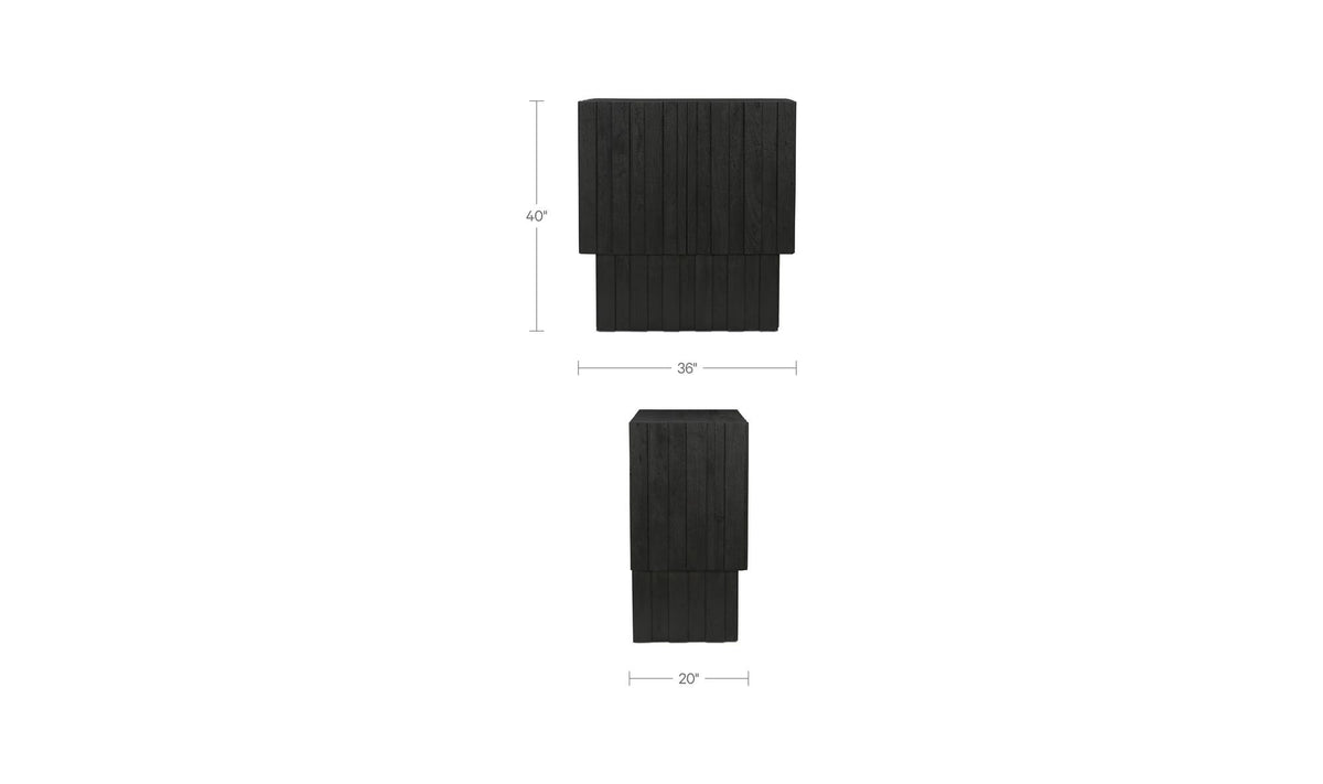 Yale Bar Cabinet Black by Moe's Home Collection - view 12