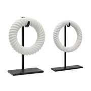 Armenta Sculpture Set of 2 12"
