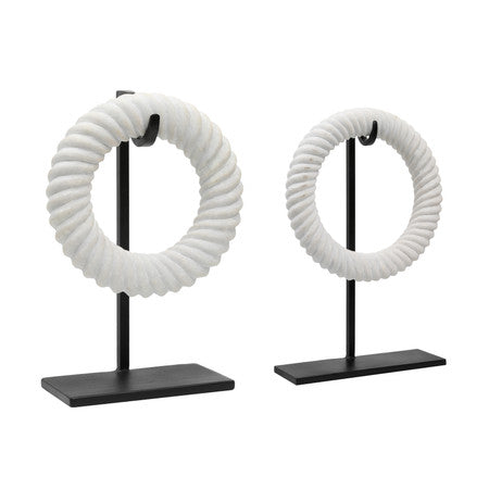 Armenta Sculpture Set of 2 12"