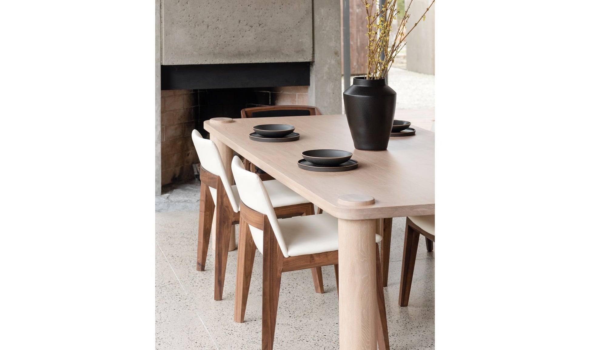 Deco Dining Chair Cream White PVC - Set Of Two by Moe's Home Collection - view 20