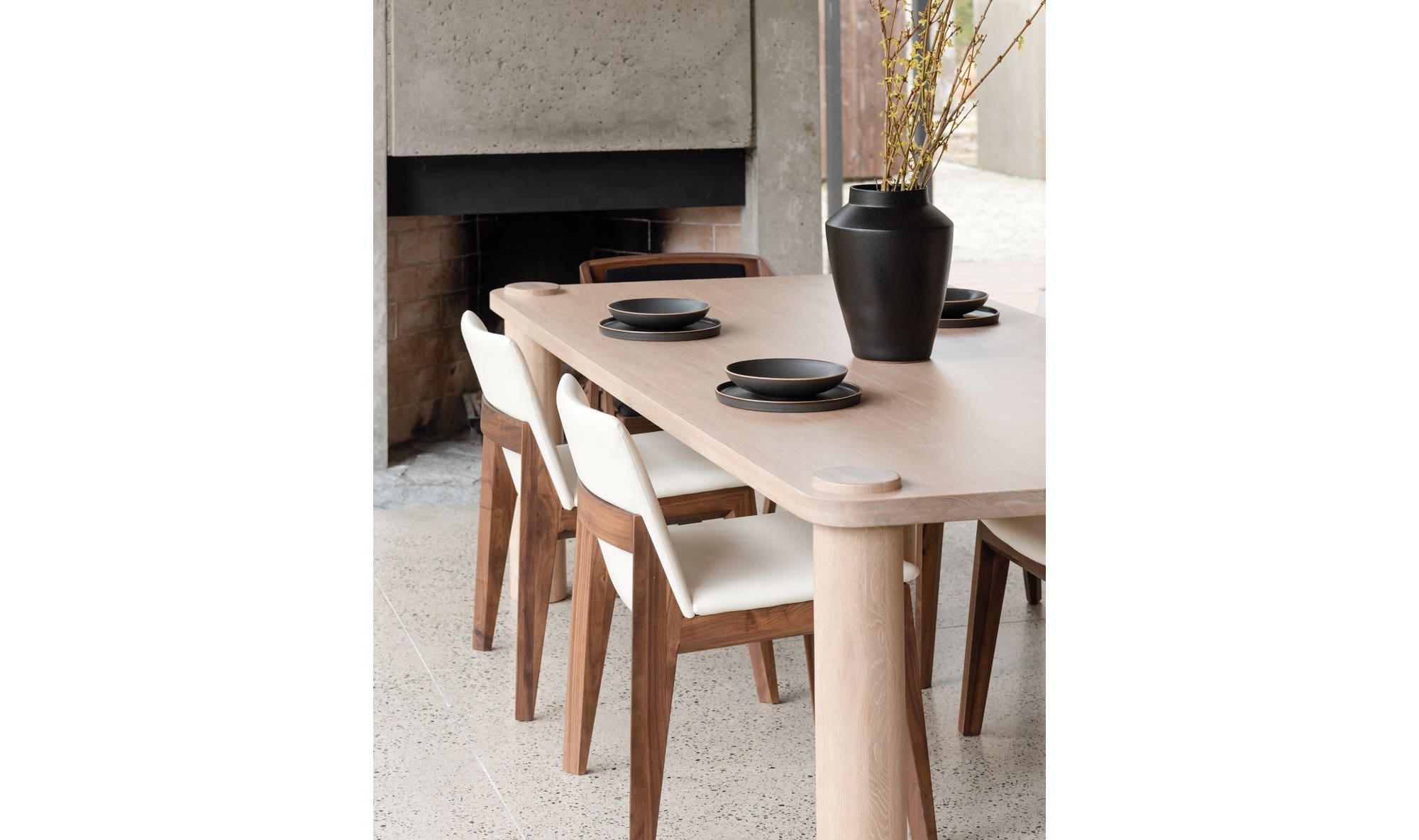 Deco Dining Chair Cream White PVC - Set Of Two by Moe's Home Collection - view 20