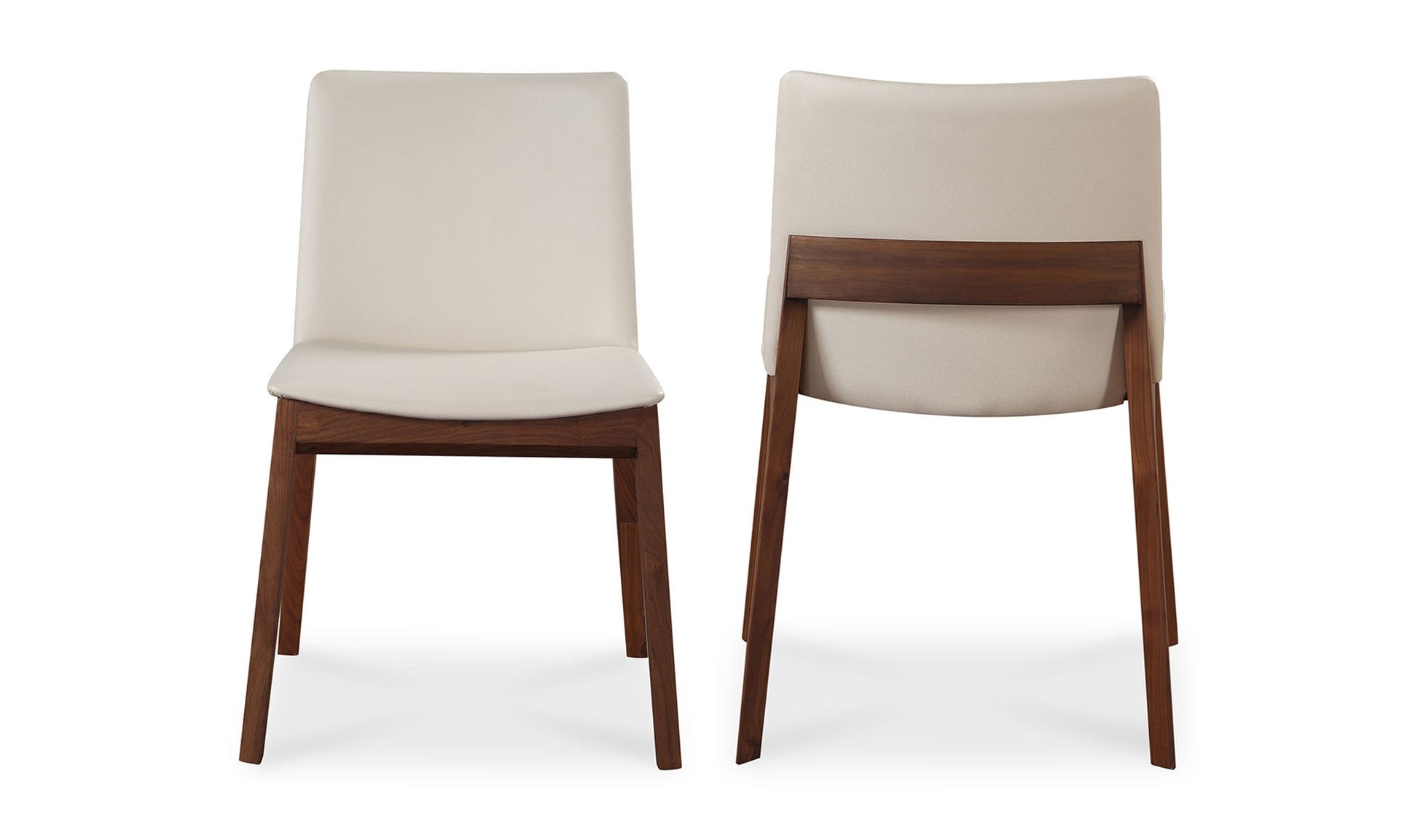 Deco Dining Chair Cream White PVC - Set Of Two by Moe's Home Collection - view 21