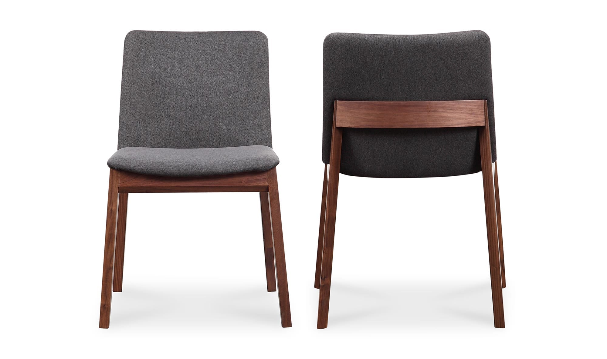 Deco Dining Chair Dark Grey - Set Of Two by Moe's Home Collection - view 15
