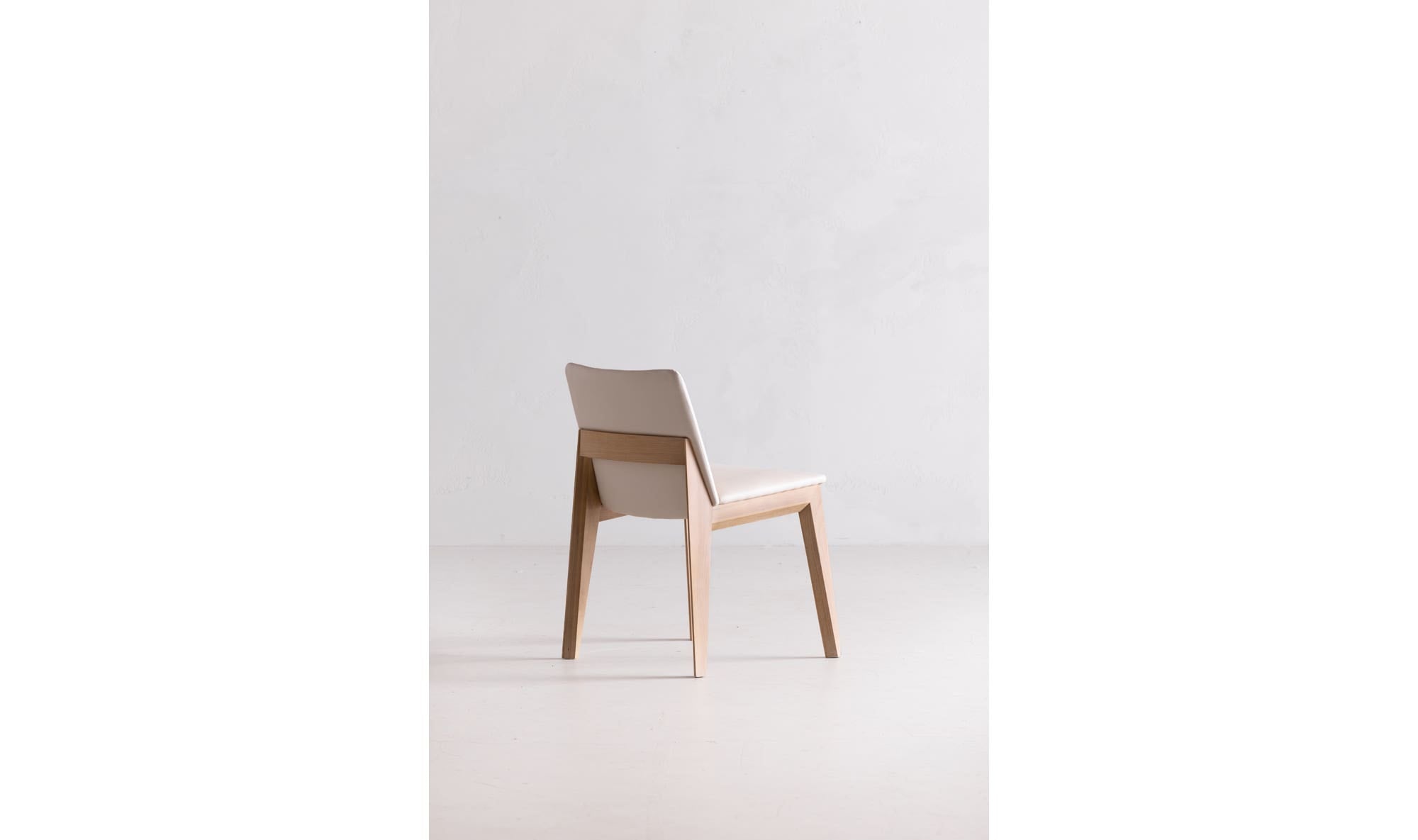 Deco Oak Dining Chair Cream White PVC - Set Of Two by Moe's Home Collection - view 13