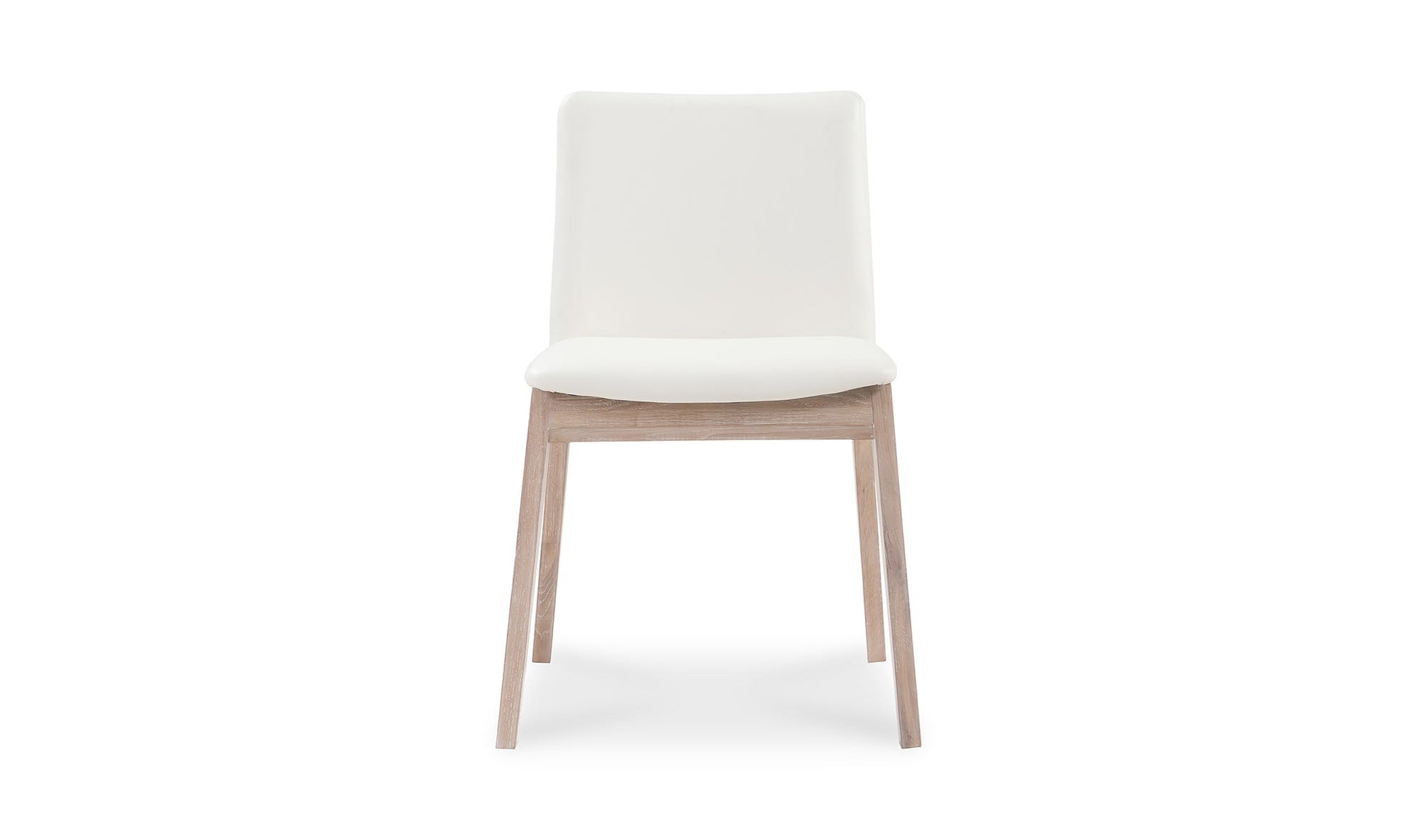 Deco Oak Dining Chair Cream White PVC - Set Of Two by Moe's Home Collection - view 16