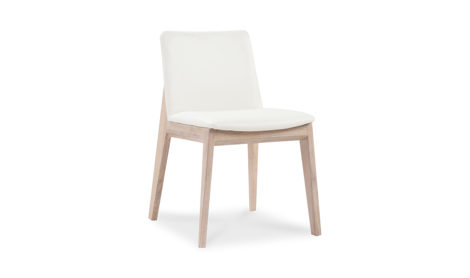 Deco Oak Dining Chair Cream White PVC - Set Of Two by Moe's Home Collection - view 17