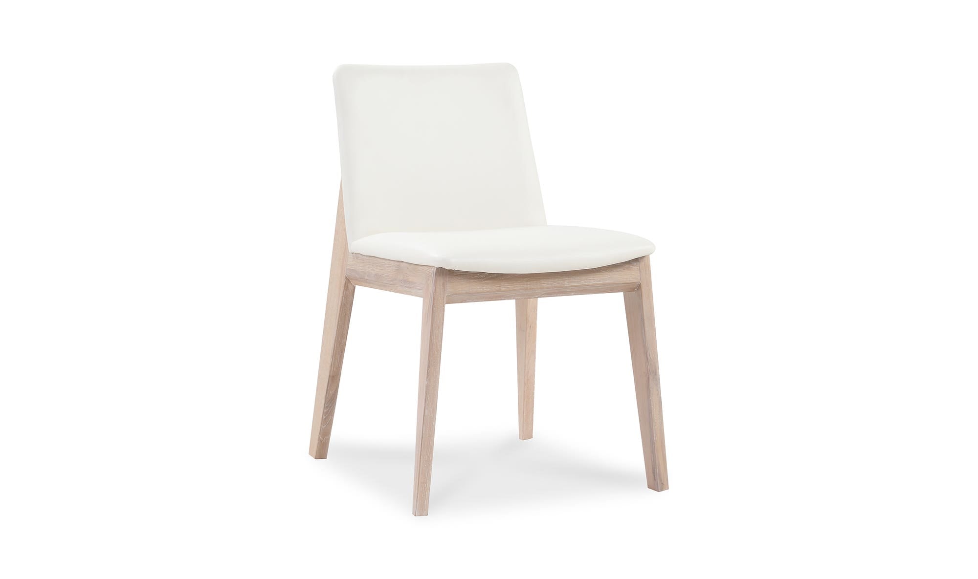 Deco Oak Dining Chair Cream White PVC - Set Of Two by Moe's Home Collection - view 17