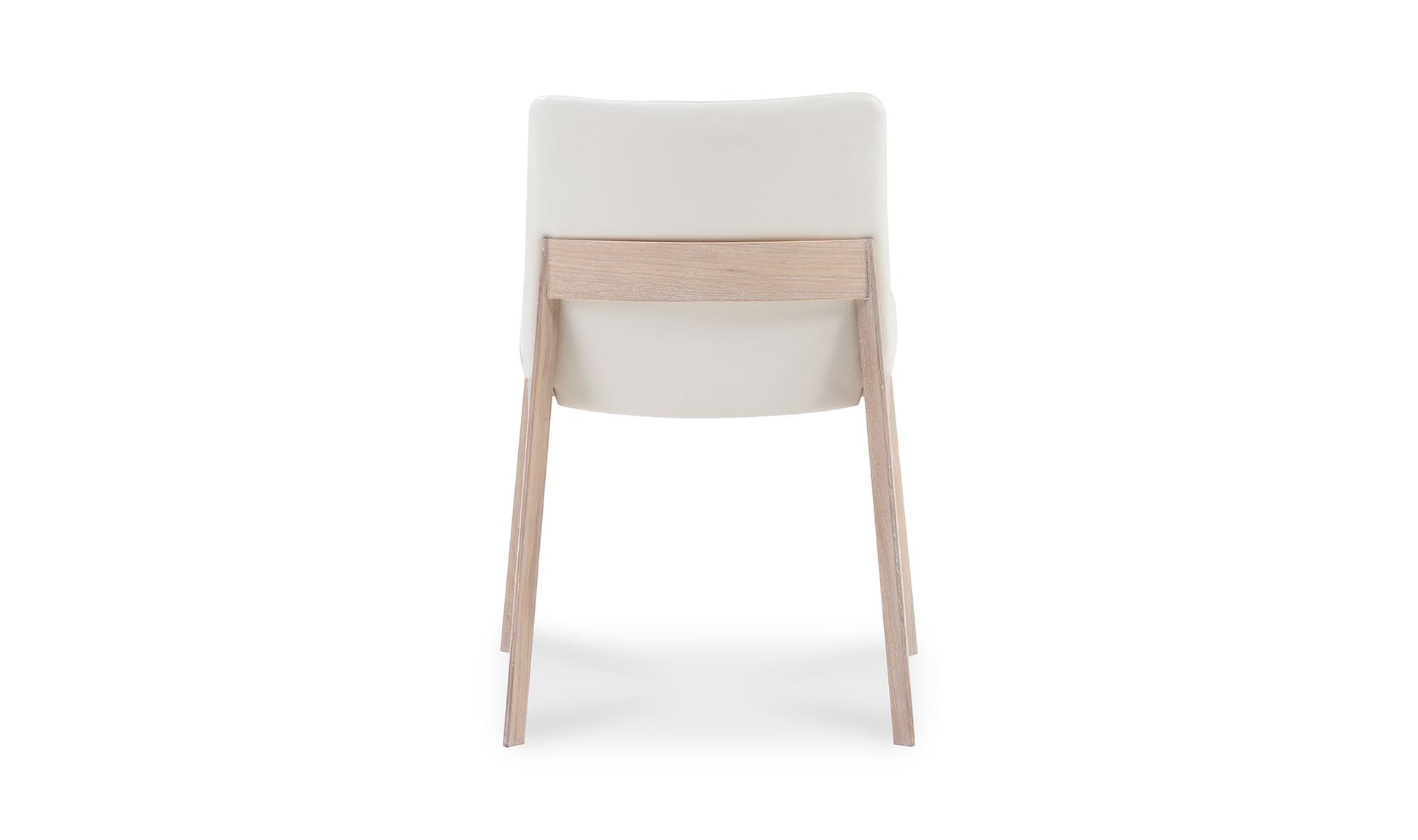 Deco Oak Dining Chair Cream White PVC - Set Of Two by Moe's Home Collection - view 19