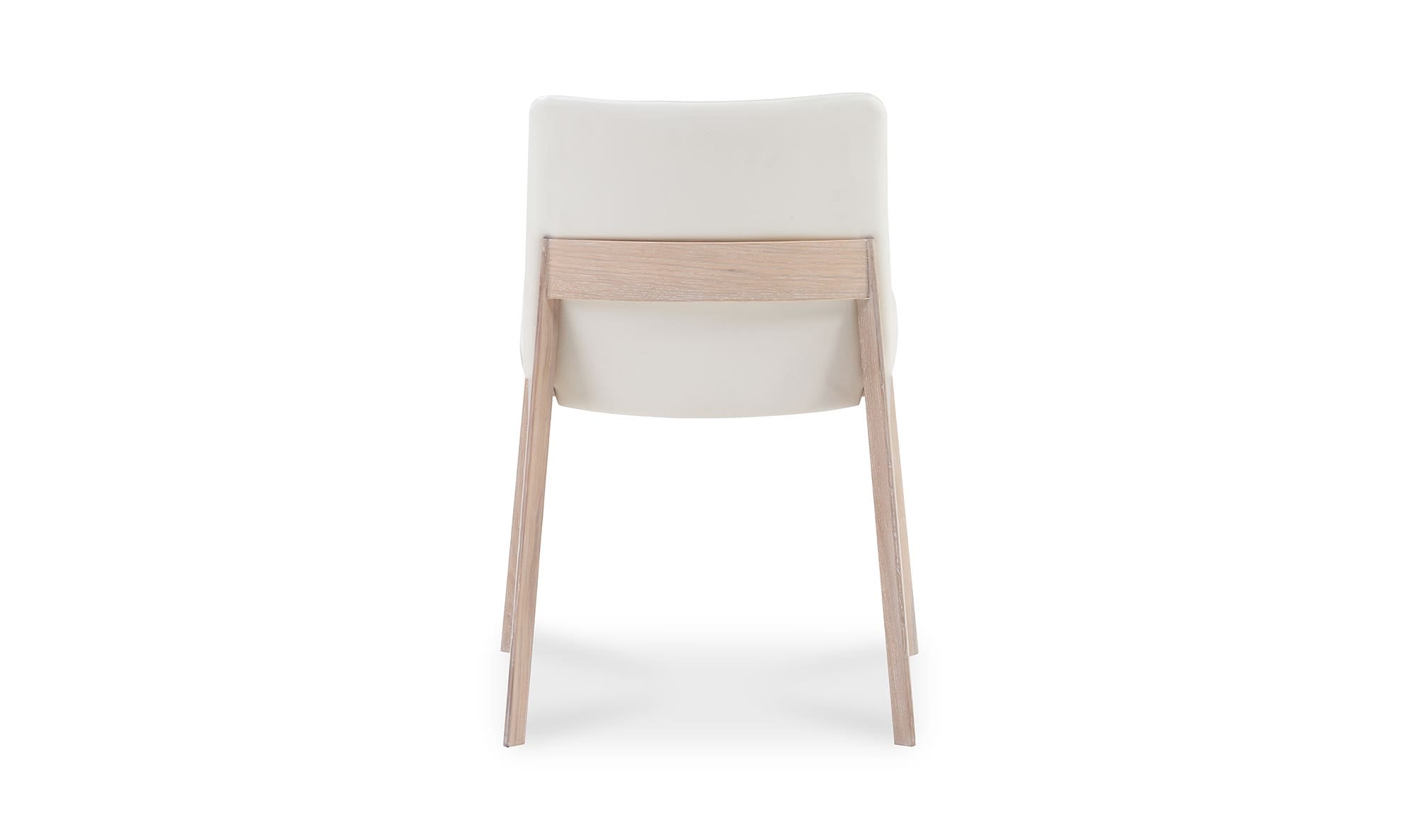 Deco Oak Dining Chair Cream White PVC - Set Of Two by Moe's Home Collection - view 19