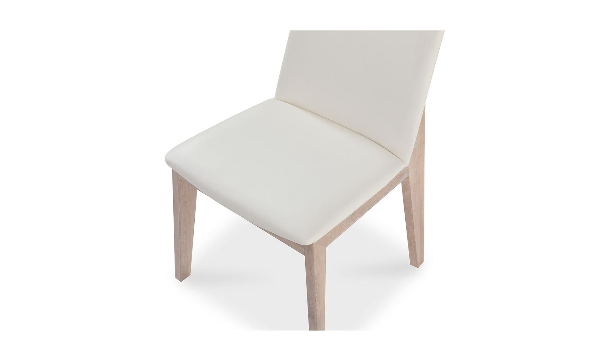 Deco Oak Dining Chair Cream White PVC - Set Of Two by Moe's Home Collection - view 20