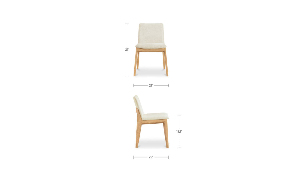 Deco Oak Dining Chair Beige-Set of Two by Moe's Home Collection - view 13