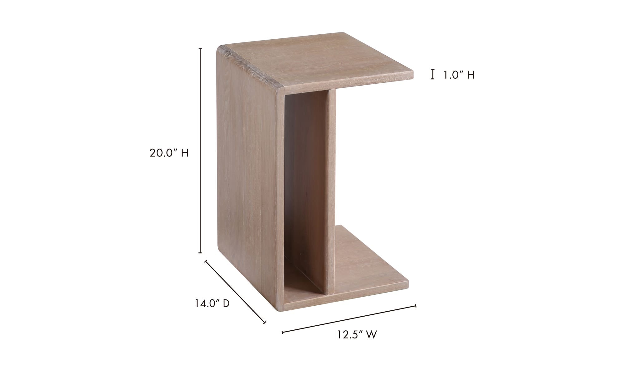 Hiroki Accent Table White Oak by Moe's Home Collection - view 12