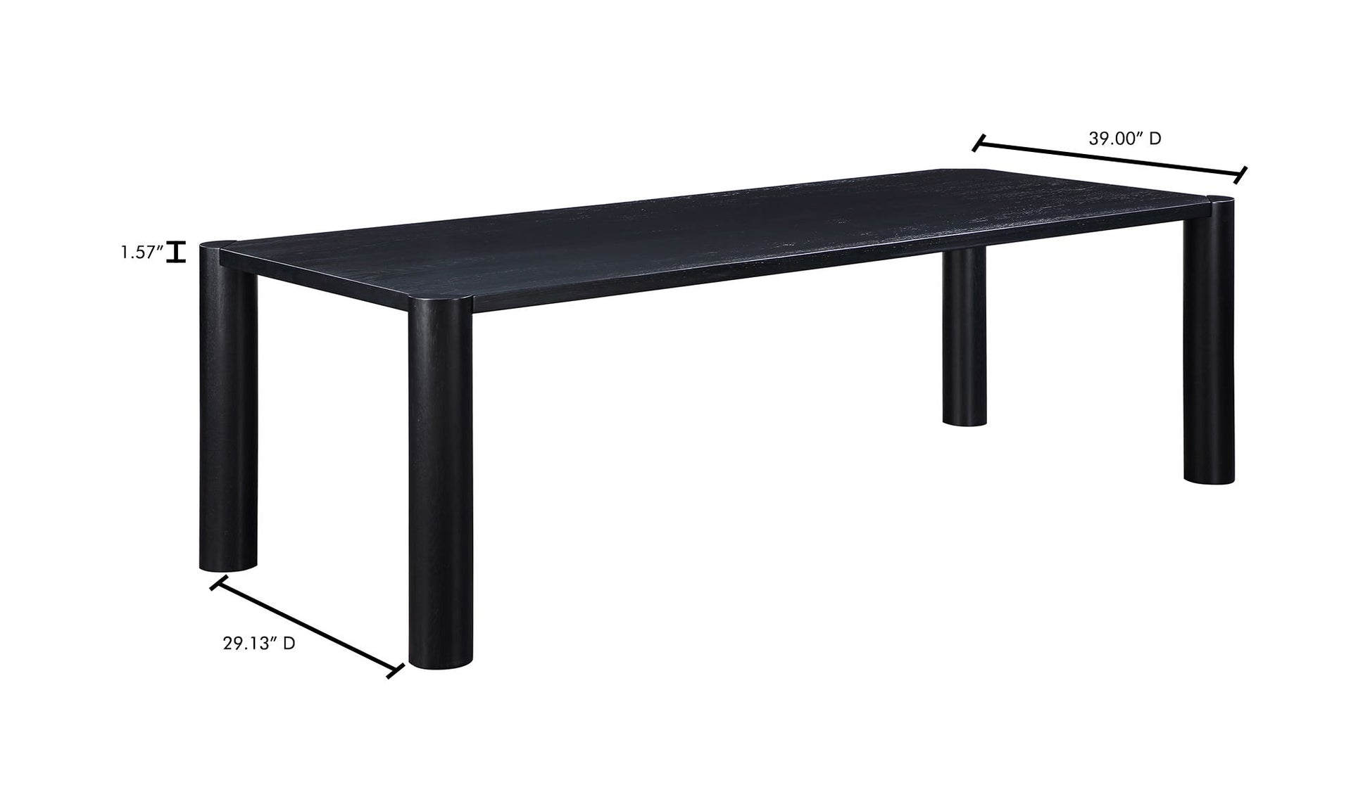 Post Large Dining Table Black by Moe's Home Collection - view 13