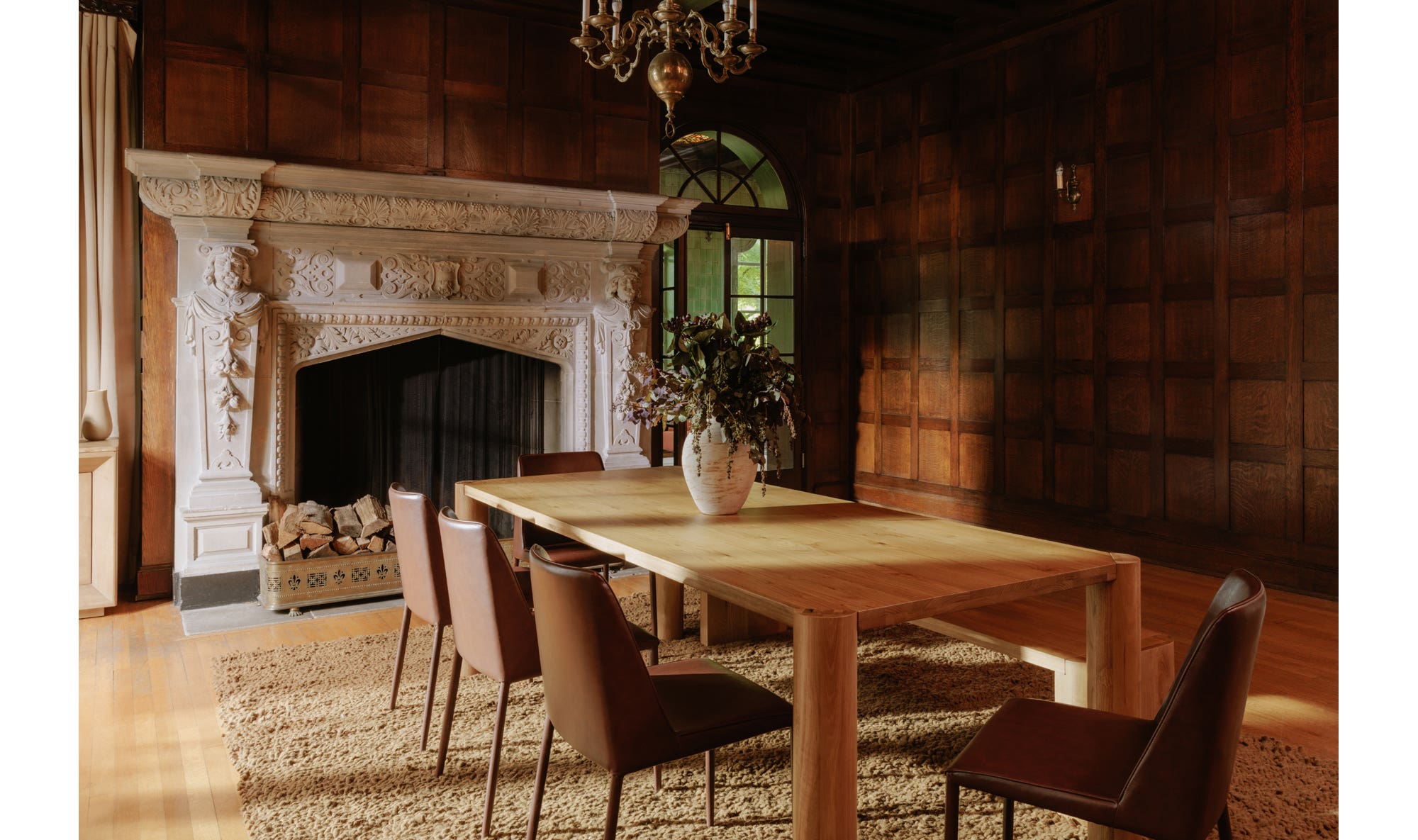 Post Large Table Large Natural Oak by Moe's Home Collection - view 12