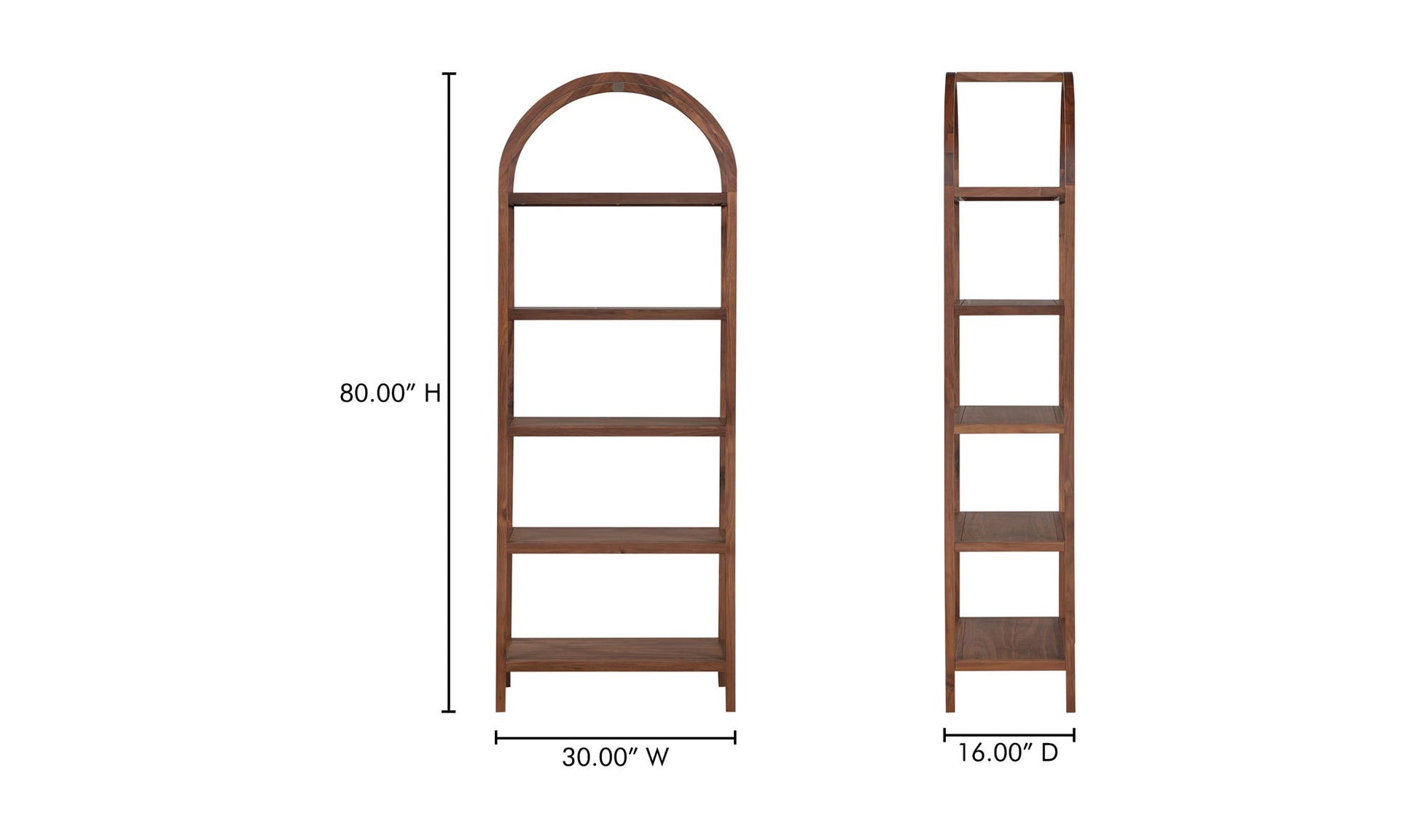 Eero Bookcase Walnut by Moe's Home Collection - view 7