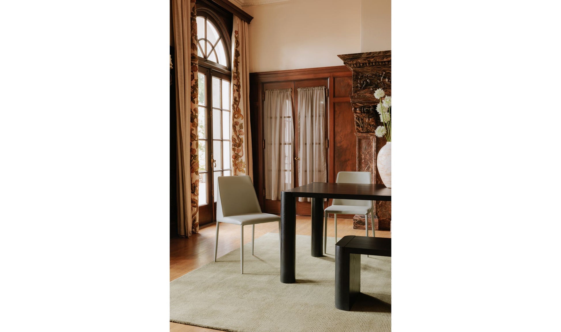 Post Small Dining Bench Black by Moe's Home Collection - view 6