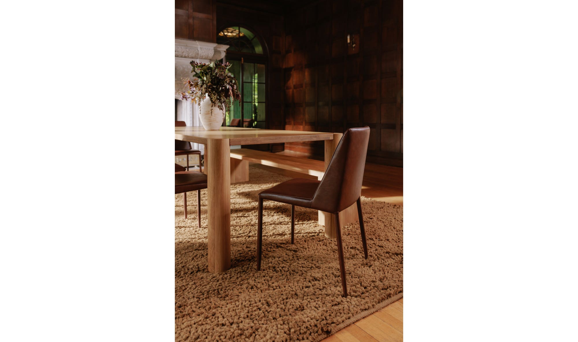 Post Large Dining Bench Natural by Moe's Home Collection - view 6