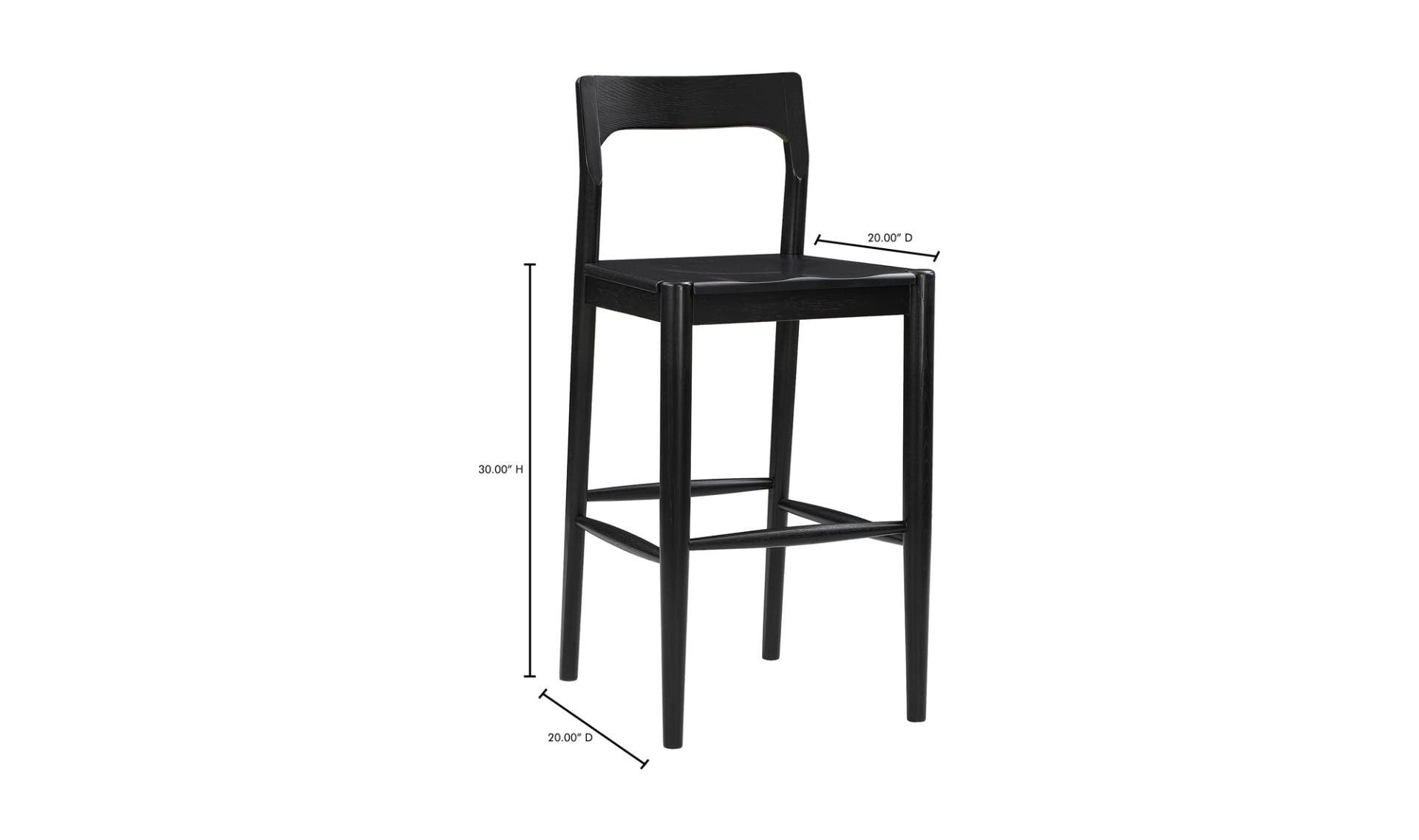 Owing Barstool Black by Moe's Home Collection - view 13