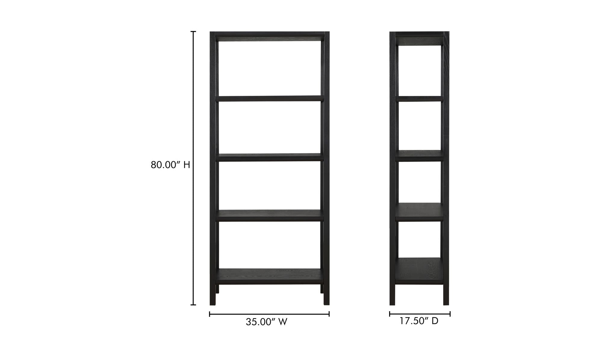 Nolan Bookcase Black by Moe's Home Collection - view 7