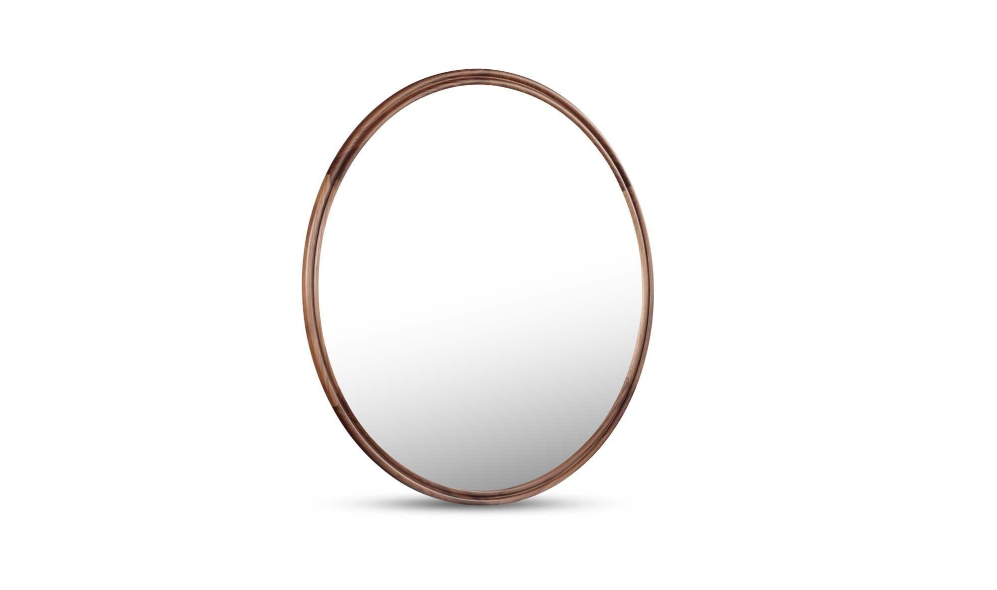 Alcott Small Round Mirror Walnut by Moe's Home Collection - view 5