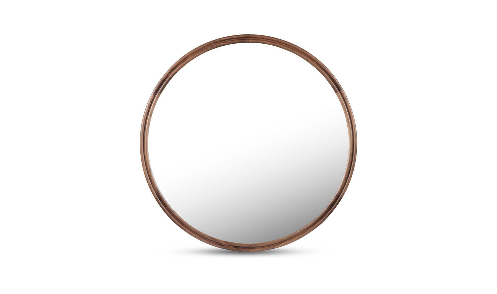 Alcott Small Round Mirror Walnut by Moe's Home Collection - view 4