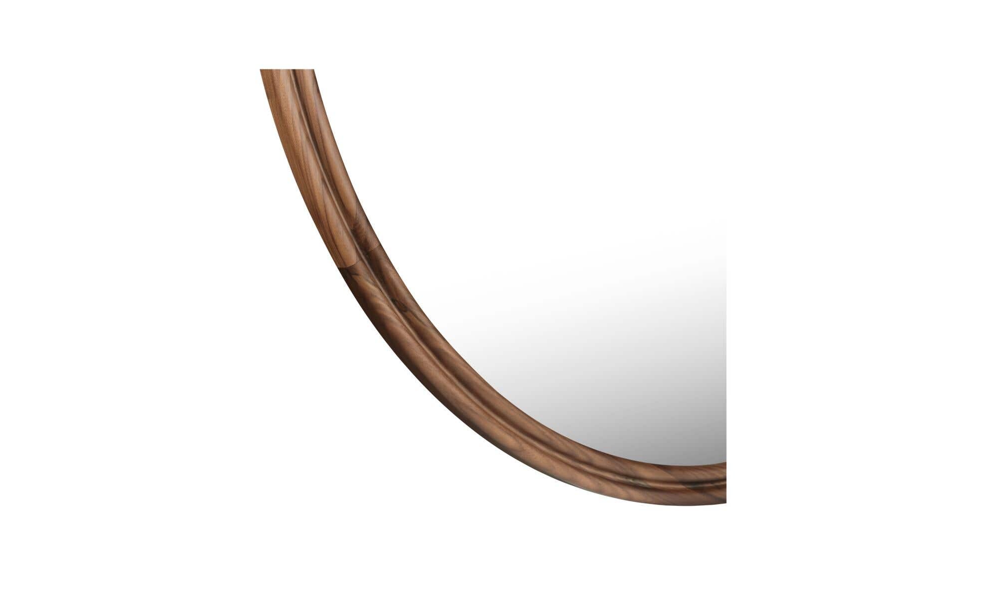 Alcott Large Round Mirror Walnut by Moe's Home Collection - view 6