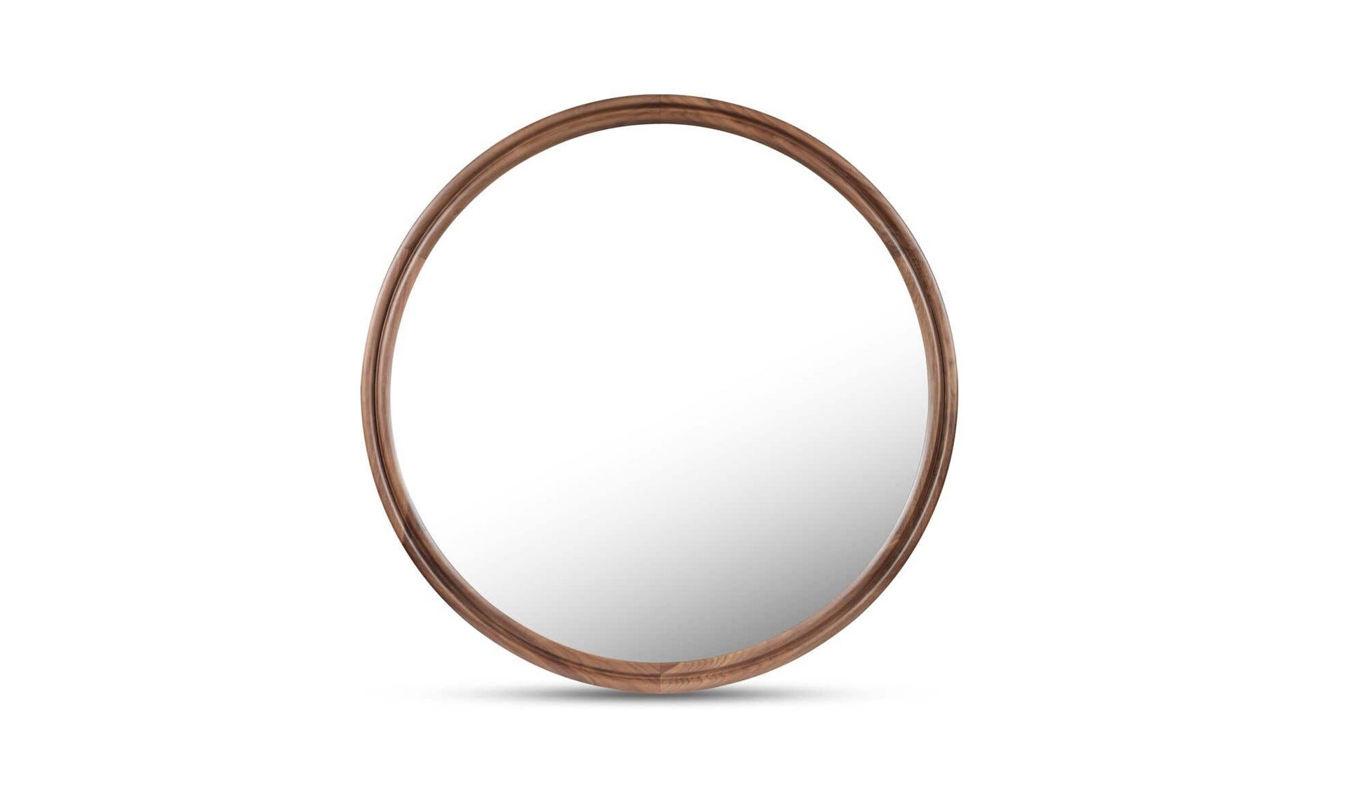 Alcott Large Round Mirror Walnut by Moe's Home Collection - view 4