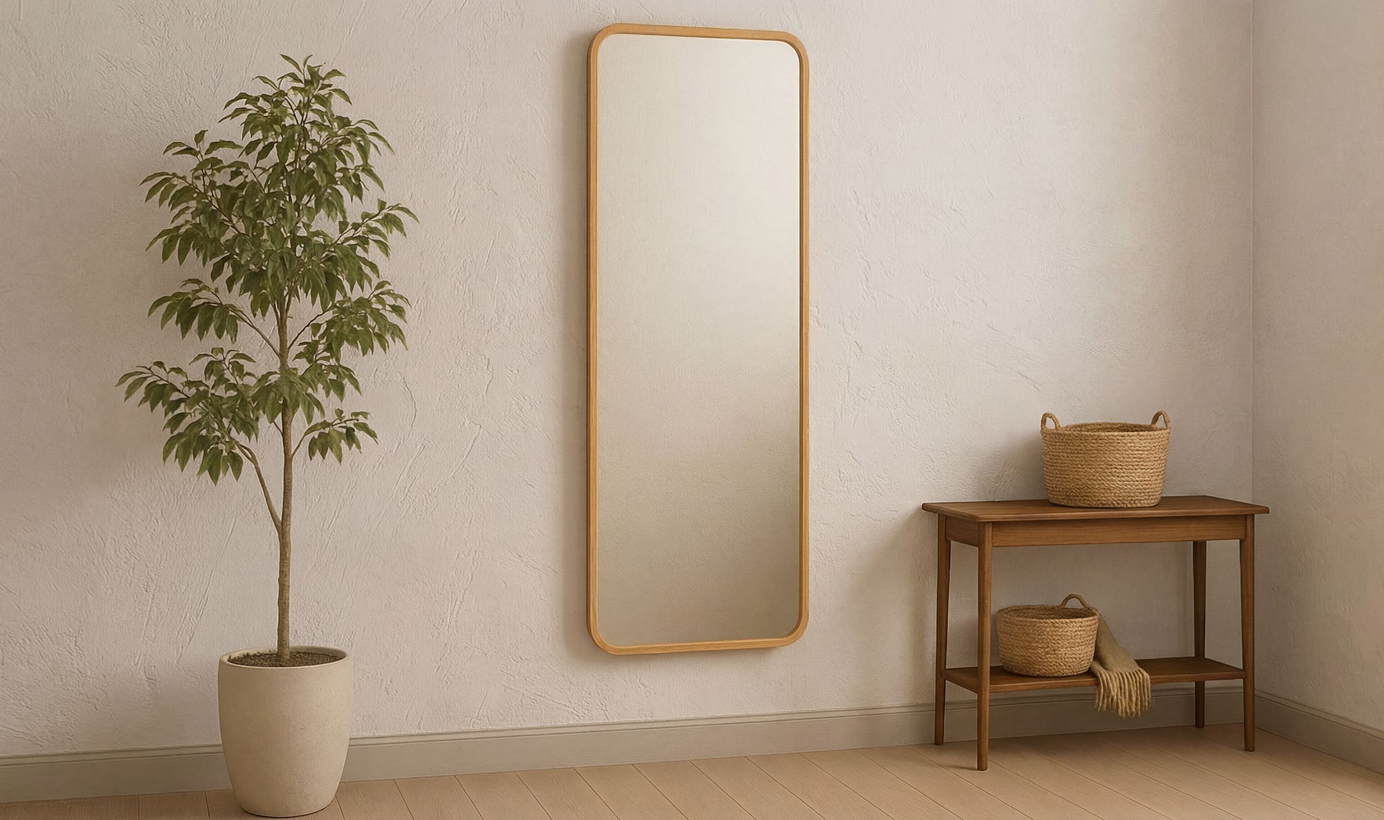 Kai Floor Mirror Oak by Moe's Home Collection - view 5