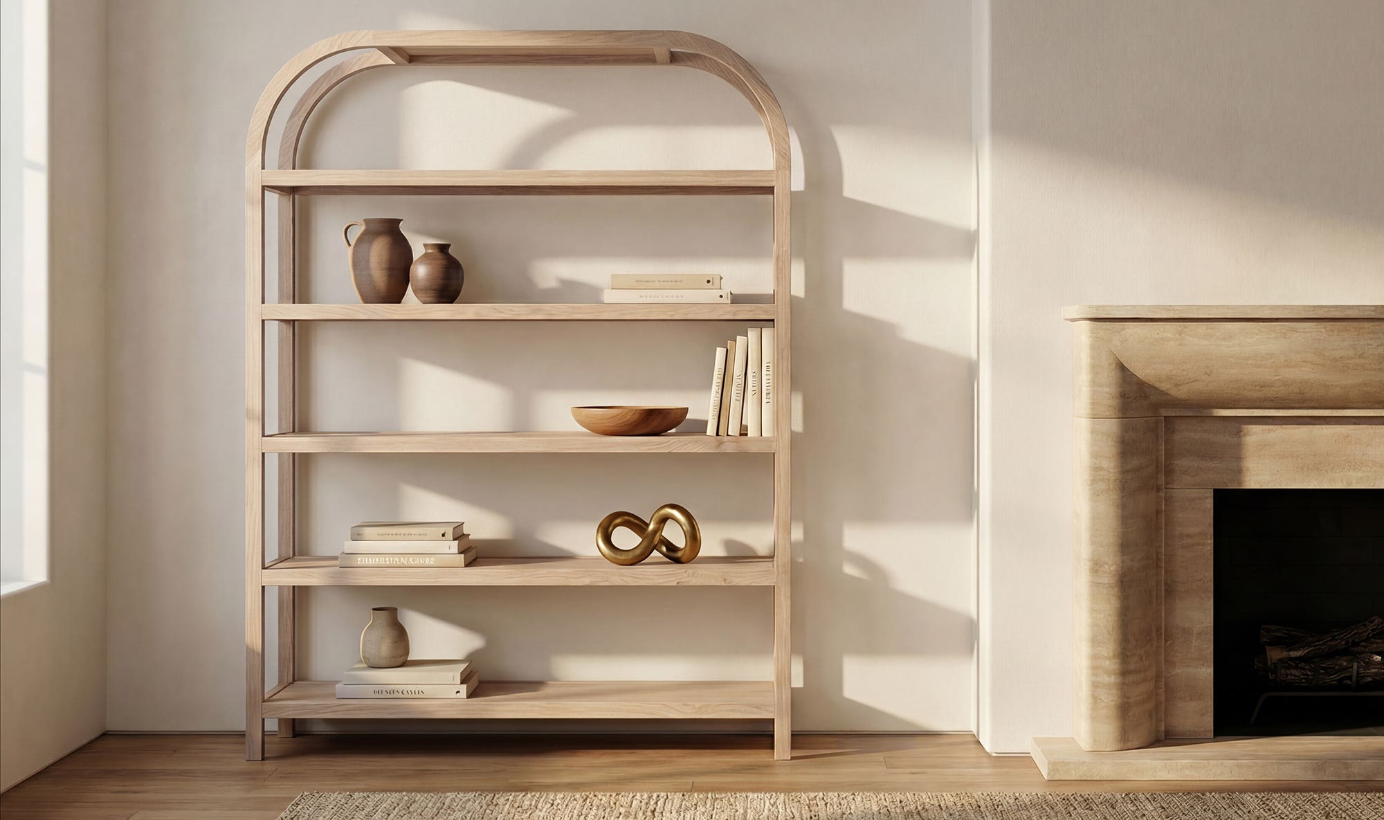 Eero Bookcase Large Natural by Moe's Home Collection - view 5